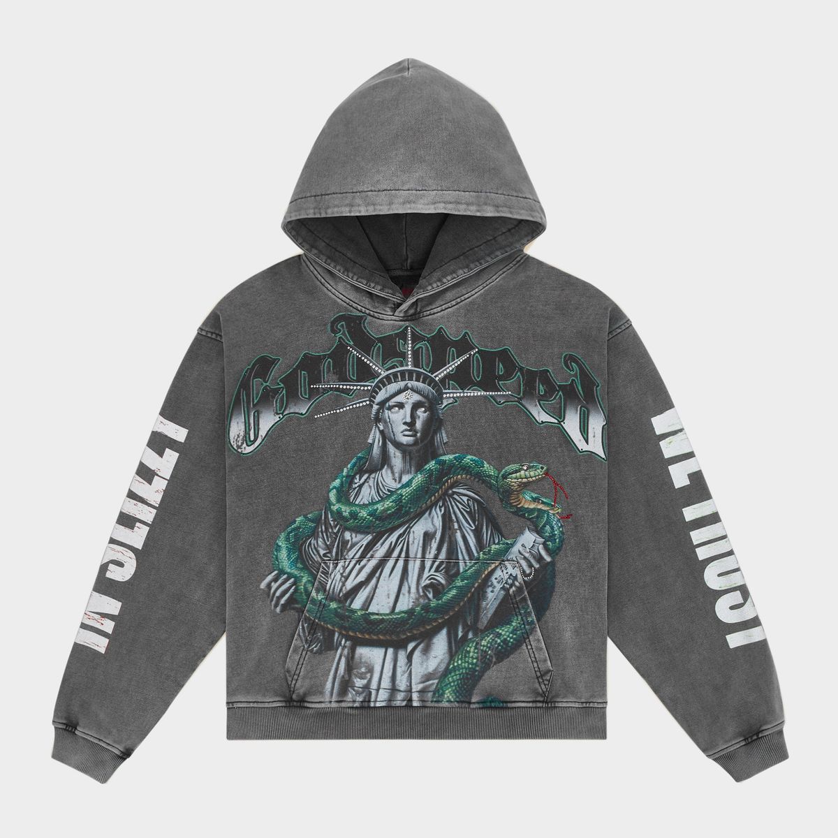 GodSpeed Top 5 Slizzy VVS Hoodie (Grey Wash)