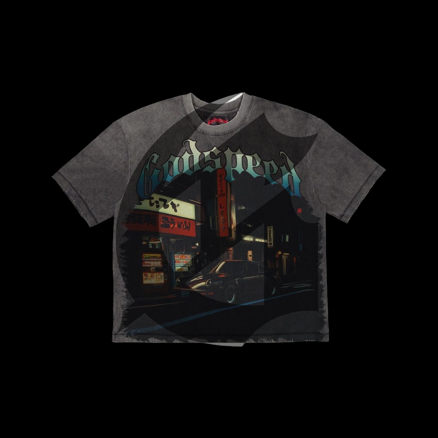 Godspeed Pit Stop: Tokyo Tee Grey Wash