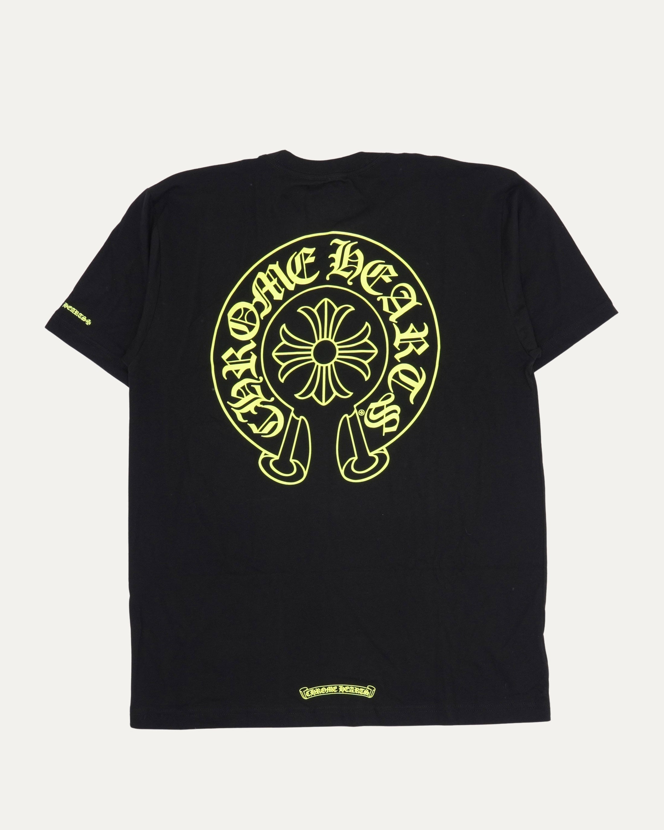 Chrome Hearts Horseshoe Logo Pocket T-Shirt 'Black/Neon'