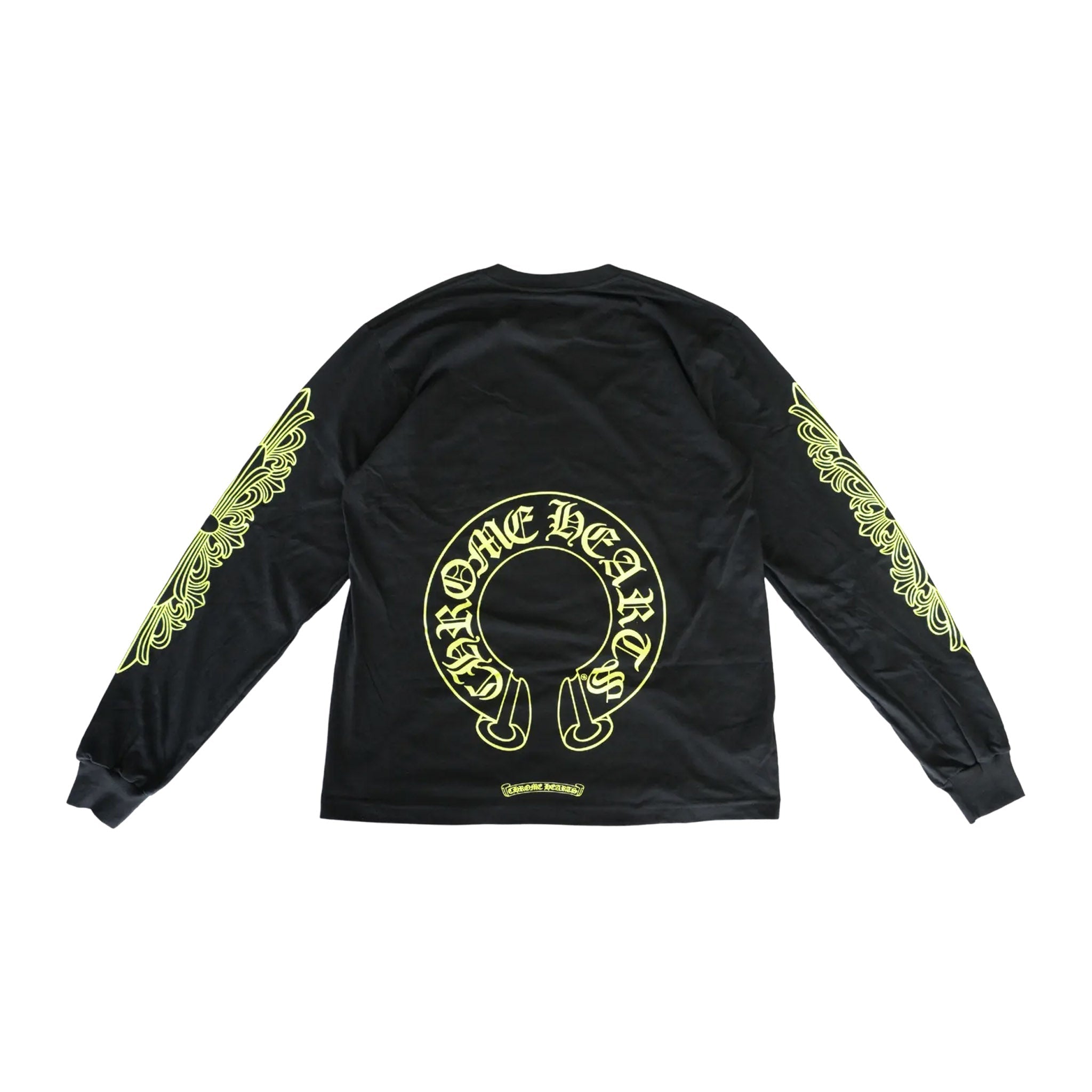 Chrome Hearts Fluorescent Green Horseshoe L/S Tee
