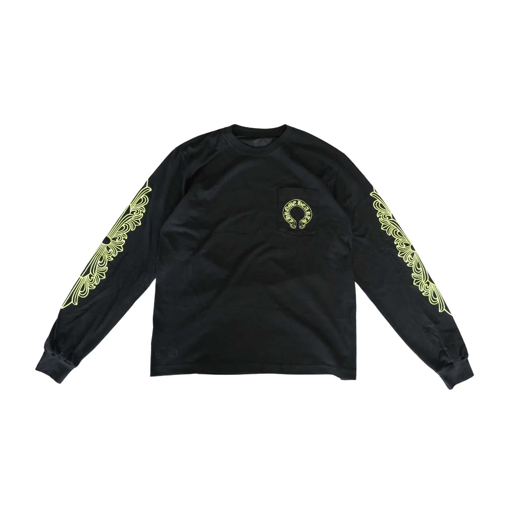 Chrome Hearts Fluorescent Green Horseshoe L/S Tee