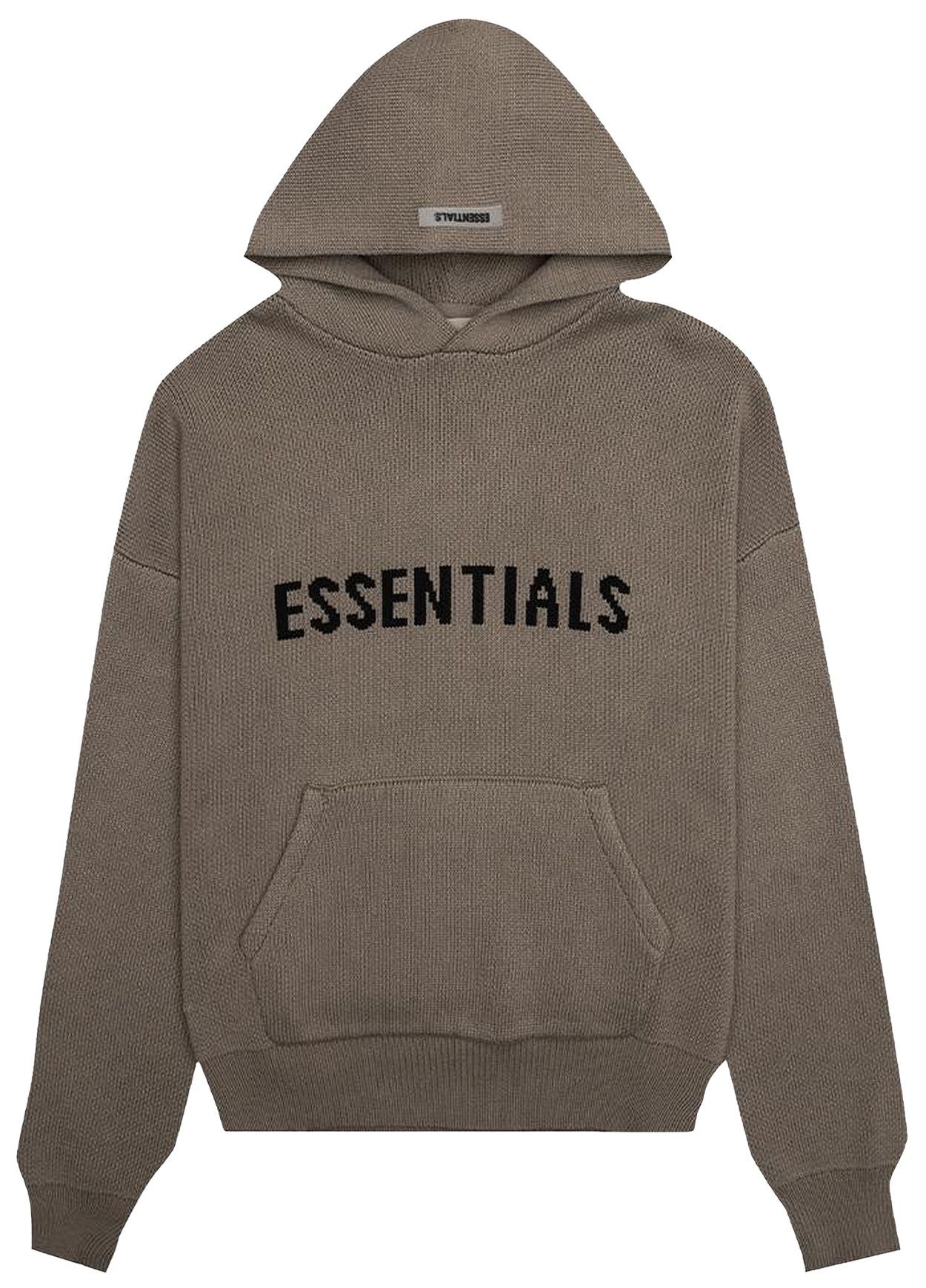 Essentials Knit Hoodie Taupe