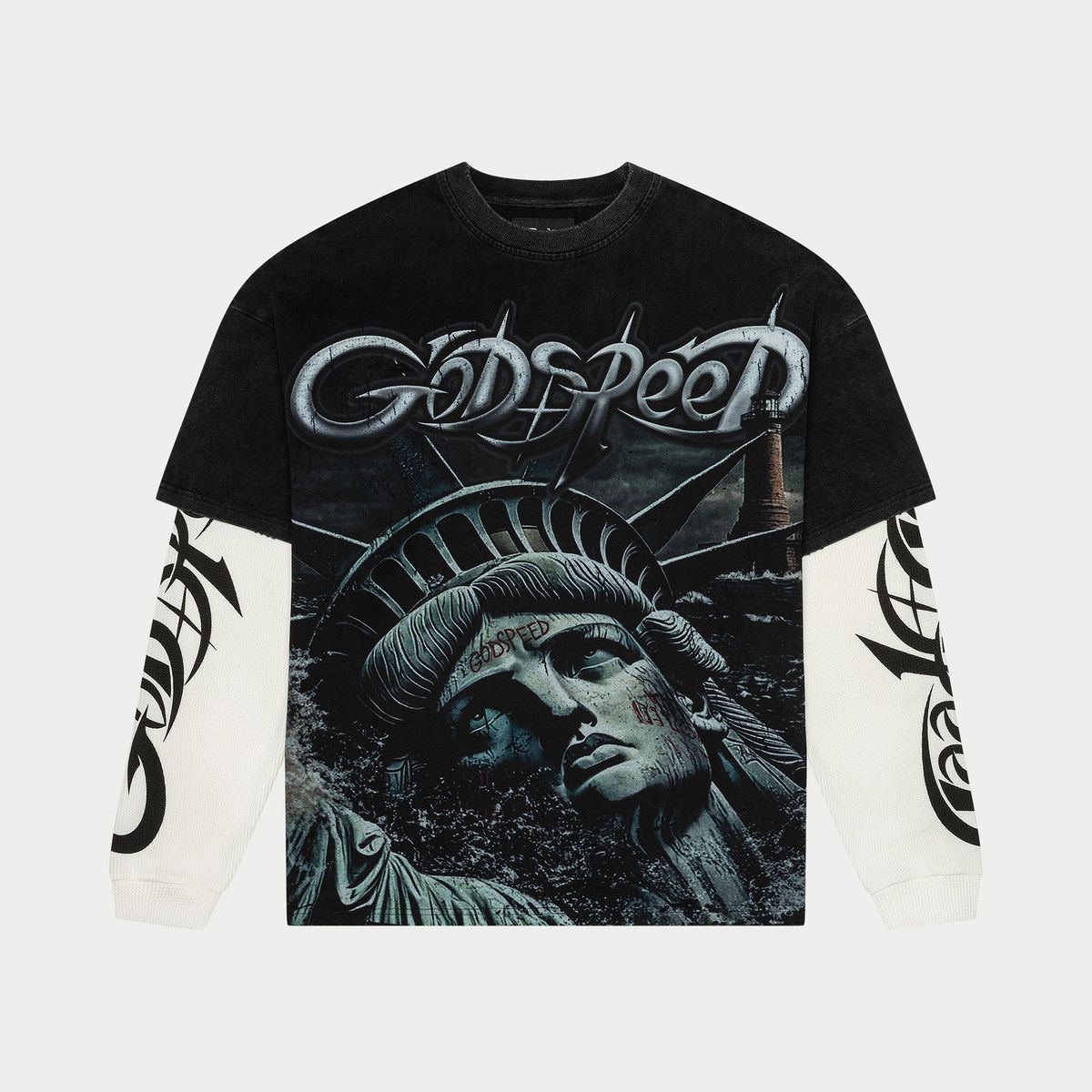 Godspeed Sunken Liberty 2 Layered T-Shirt Black