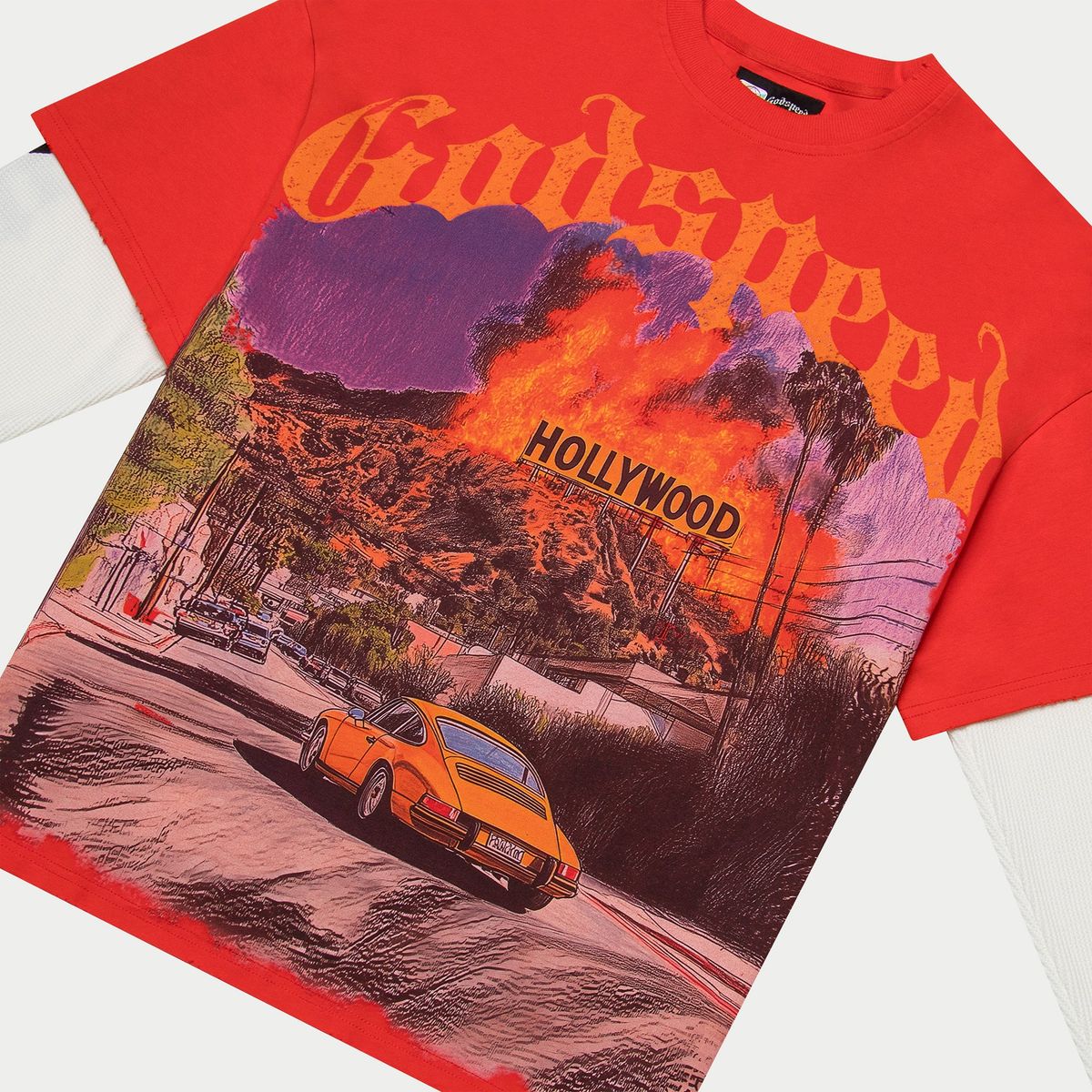 Godspeed Los Scandalous Layered T-Shirt Red