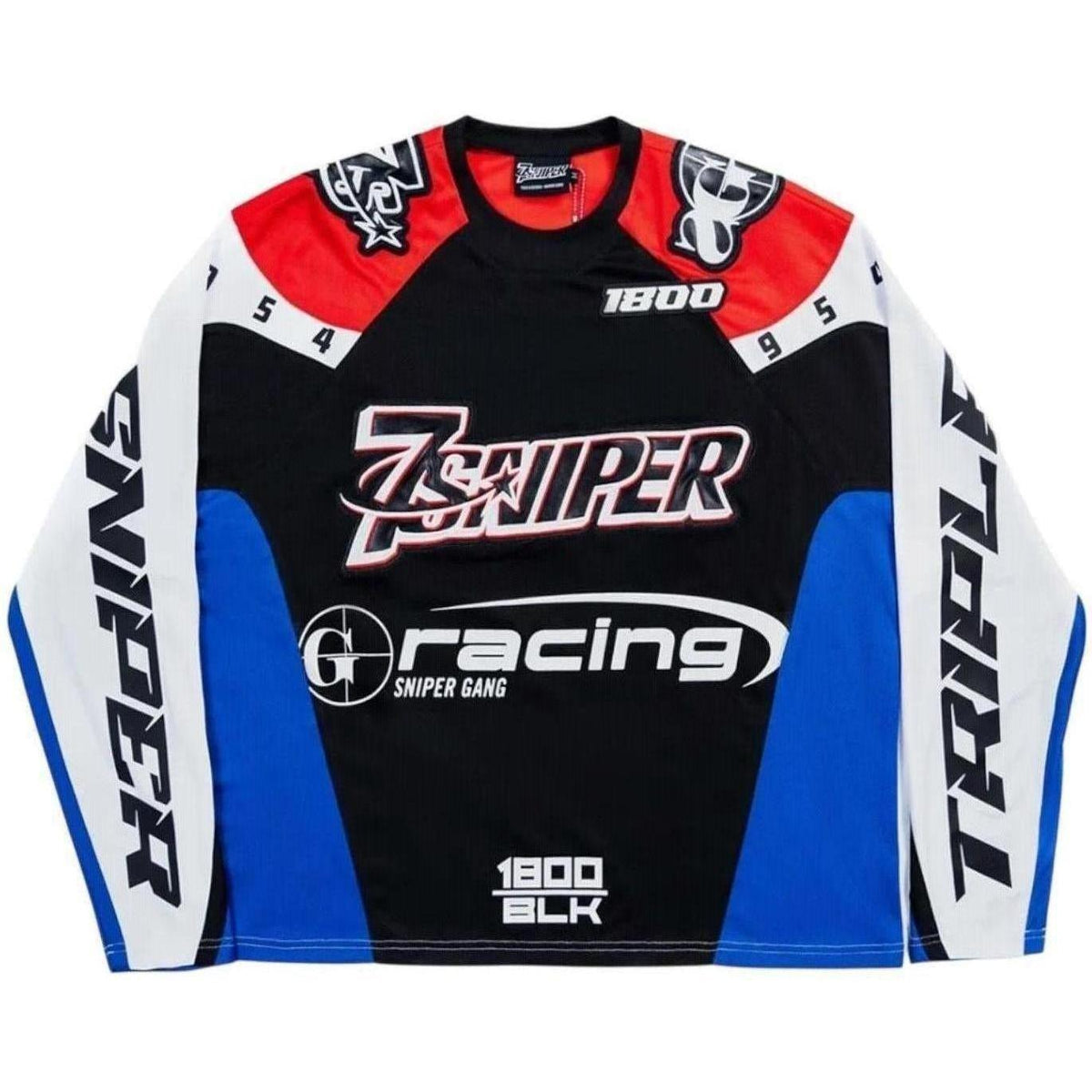 Triple Sevens x Sniper Gang Moto Jersey Blue