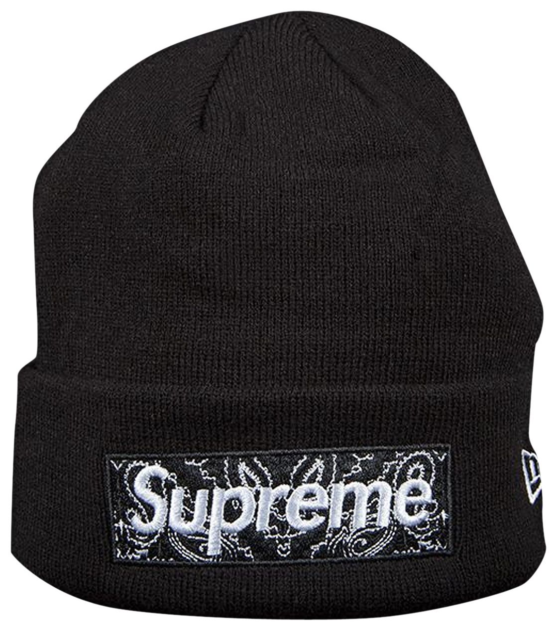 Supreme x New Era Bandana Box Logo Beanie 'Black'
