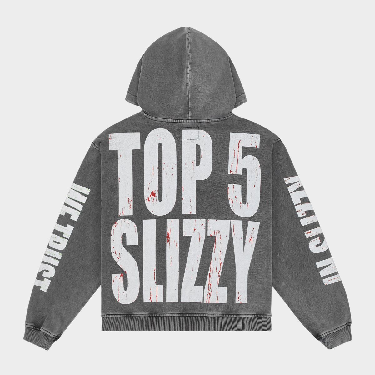GodSpeed Top 5 Slizzy VVS Hoodie (Grey Wash)