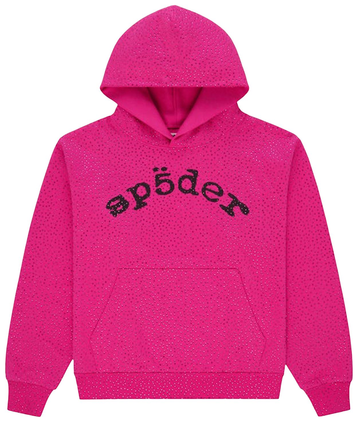 Sp5der Webstone Aop Rhinestone Hoodie 'Pink'