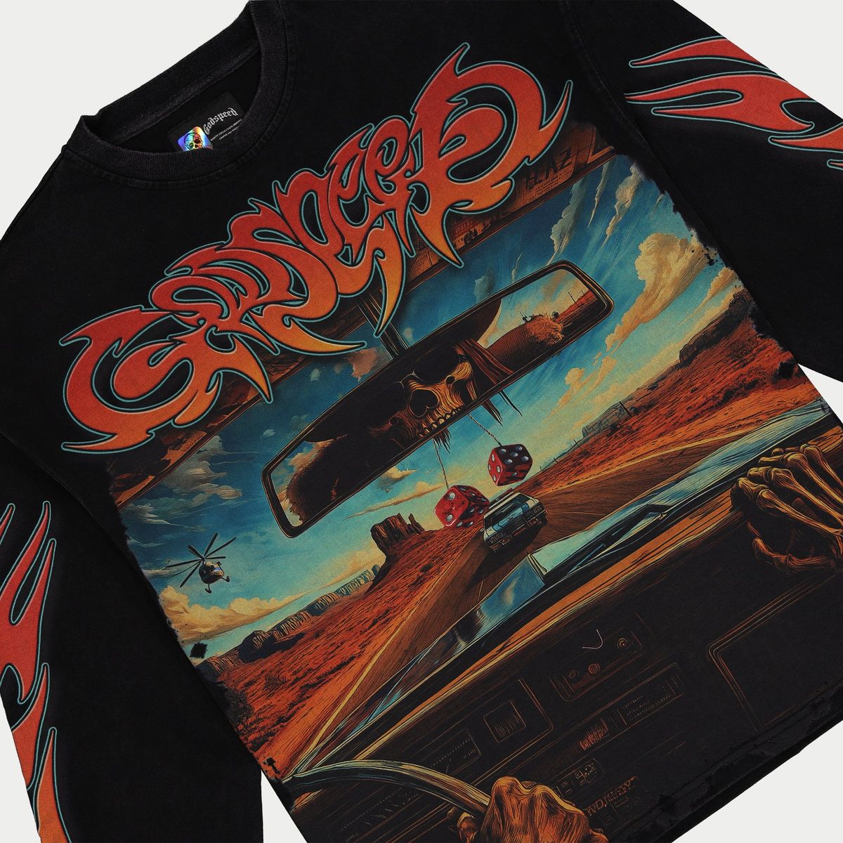 Godspeed On The Run Ls Black wash