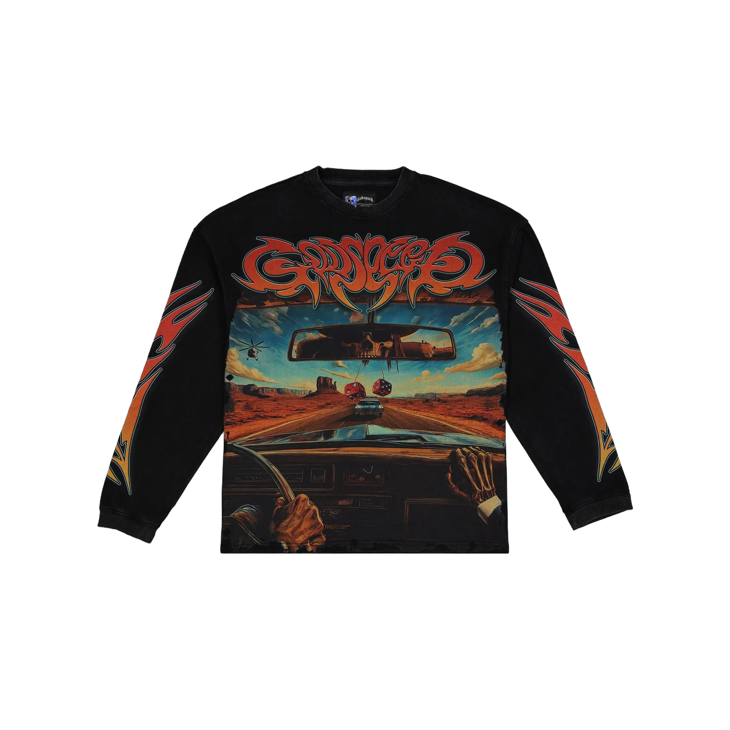 Godspeed On The Run Ls Black wash