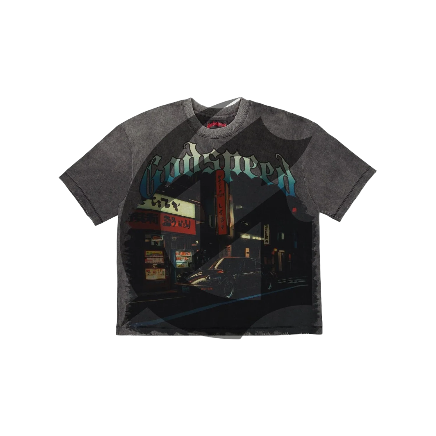Godspeed Pit Stop: Tokyo Tee Grey Wash