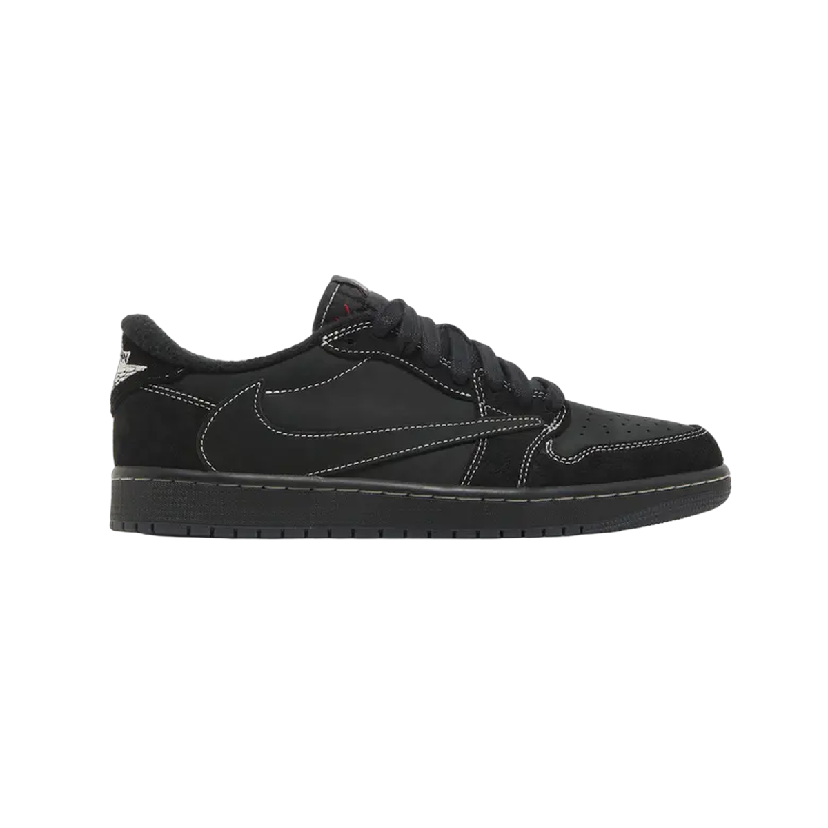 Travis Scott x Air Jordan 1 Retro Low OG SP 'Black Phantom' Size 7/8.5W (Moderately Worn Pre-Owned) - Image 1