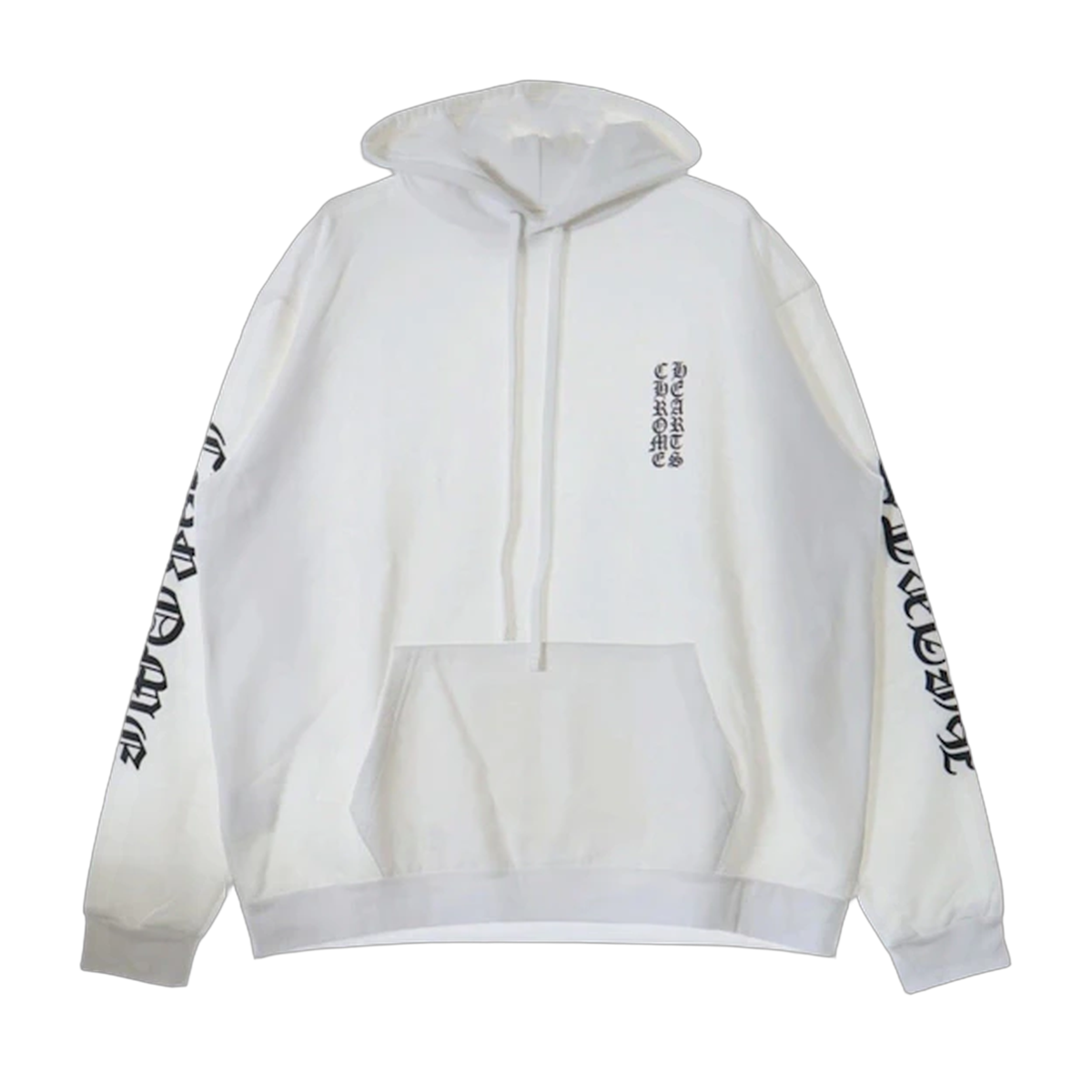 Chrome Hearts Vertical Logo Hoodie White