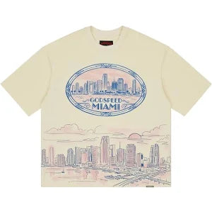 Godspeed Miami Skyline Tee 'Cream'