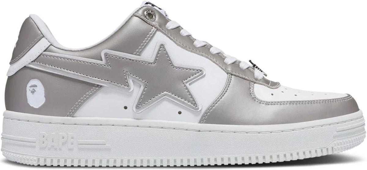 A Bathing Ape Bapesta Low 'Silver'