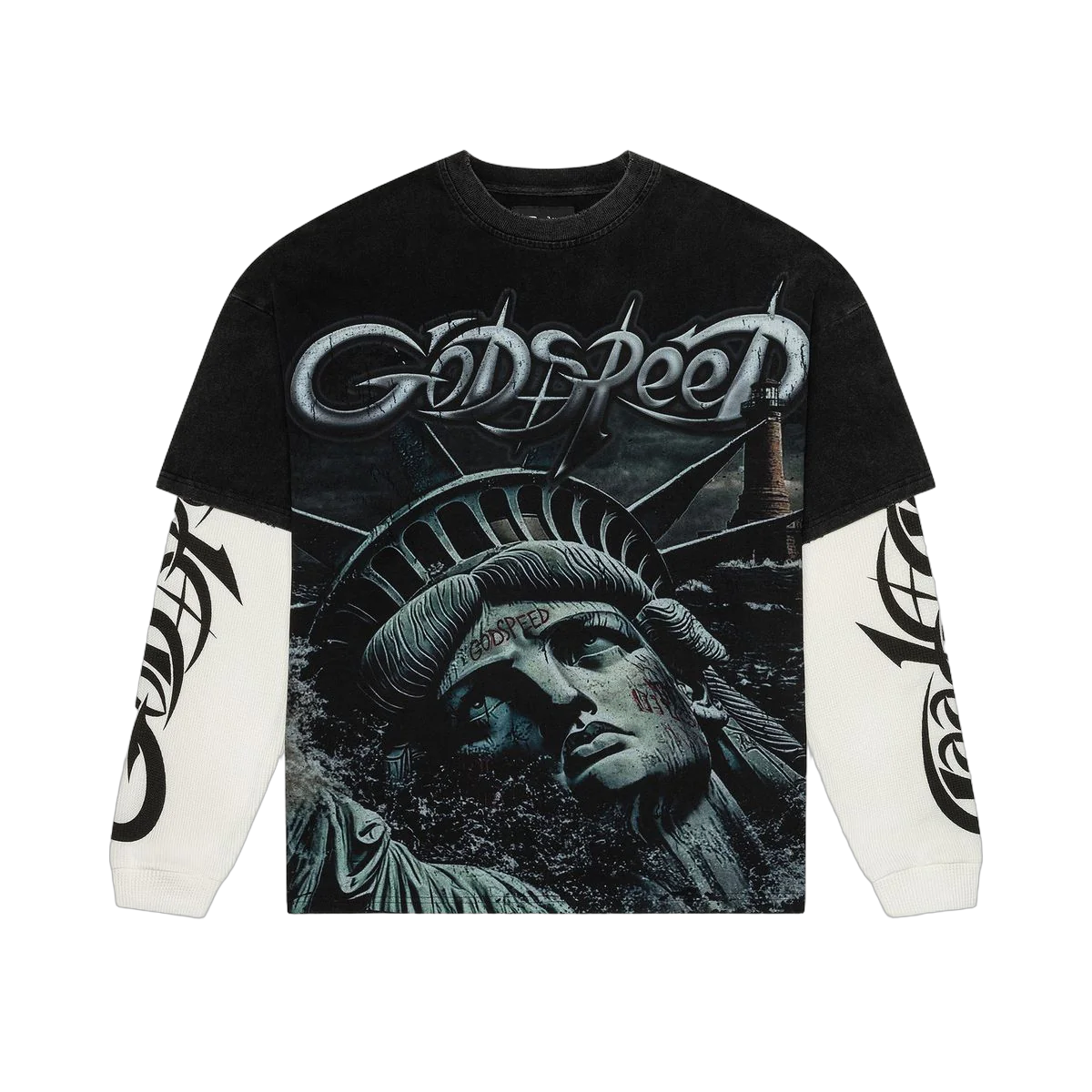 Godspeed Sunken Liberty 2 Layered T-Shirt Black