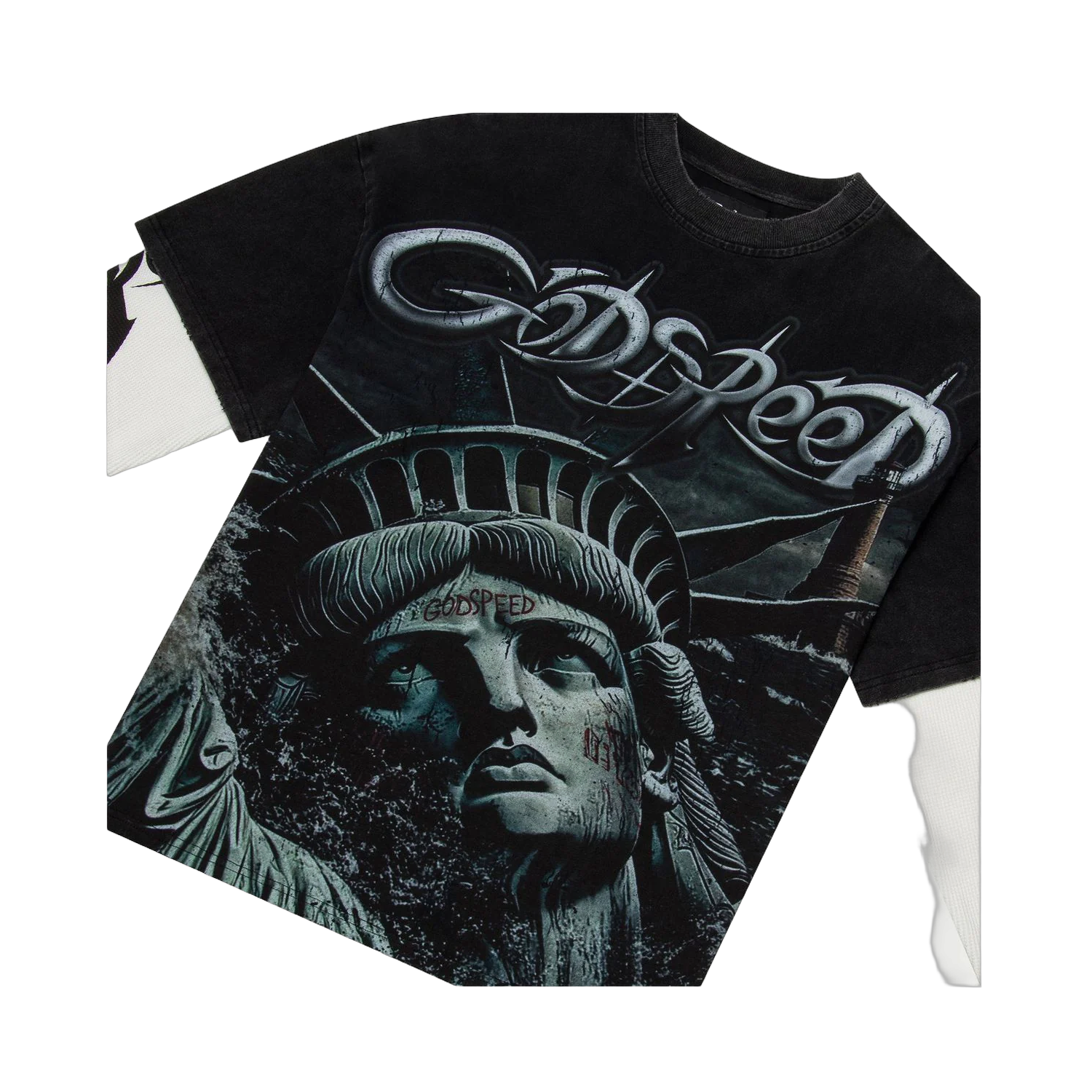 Godspeed Sunken Liberty 2 Layered T-Shirt Black