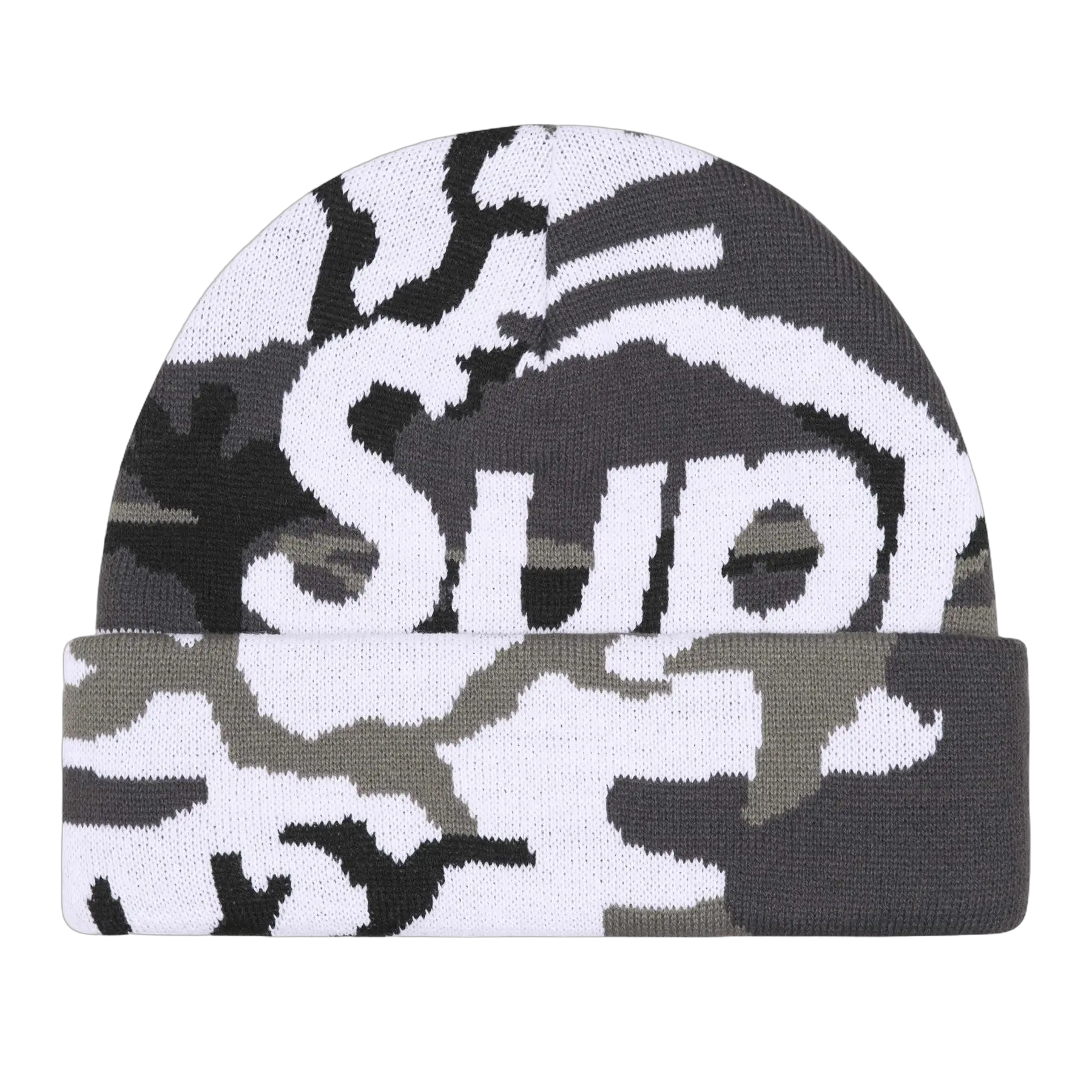Supreme Camo Big Logo Beanie 'Snow Camo'