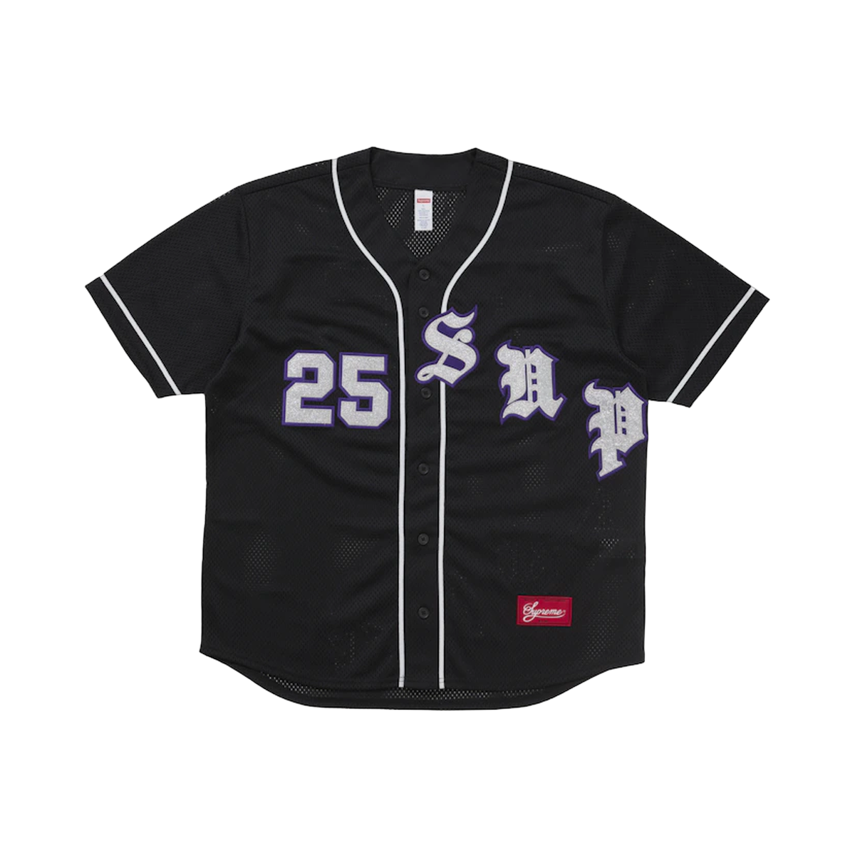Supreme Old English Baseball Jersey 'Black'