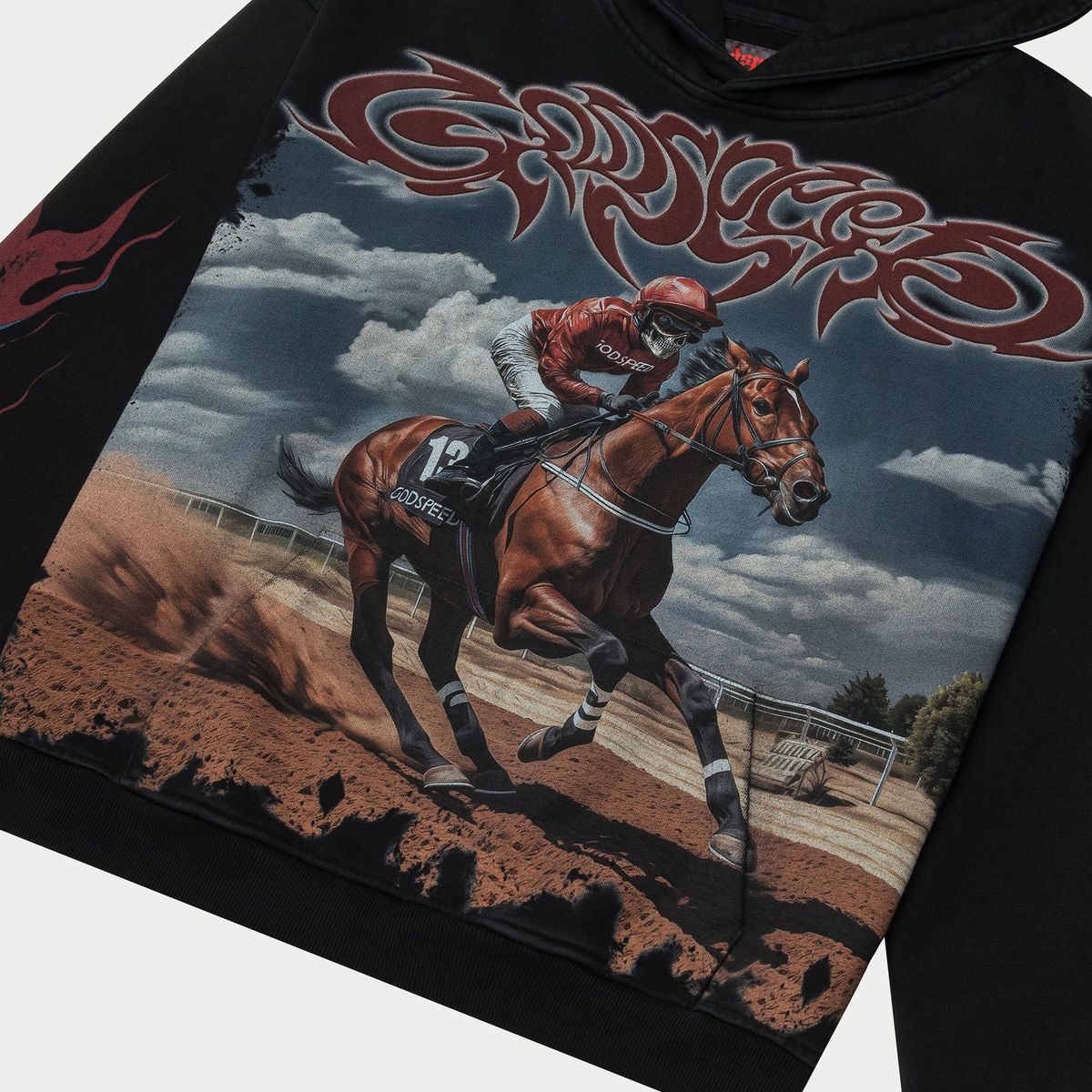 GodSpeed Thoroughbred Hoodie (Black wash)