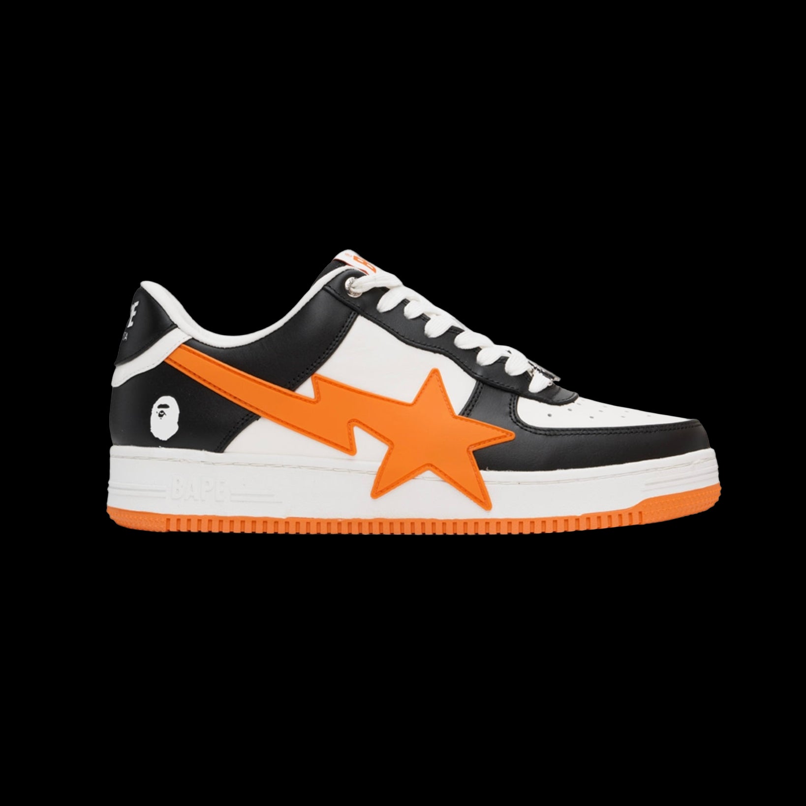 Bapesta Black & White & Orange Sta Os