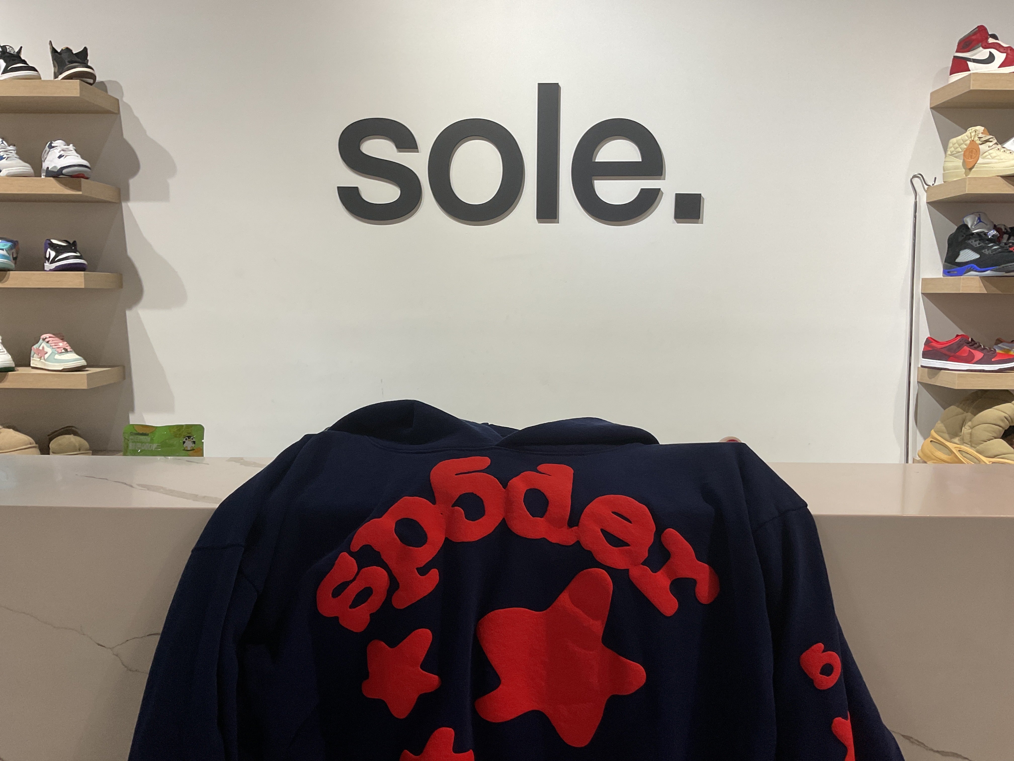 Pre-Owned Sp5der Beluga Hoodie 'Navy'
