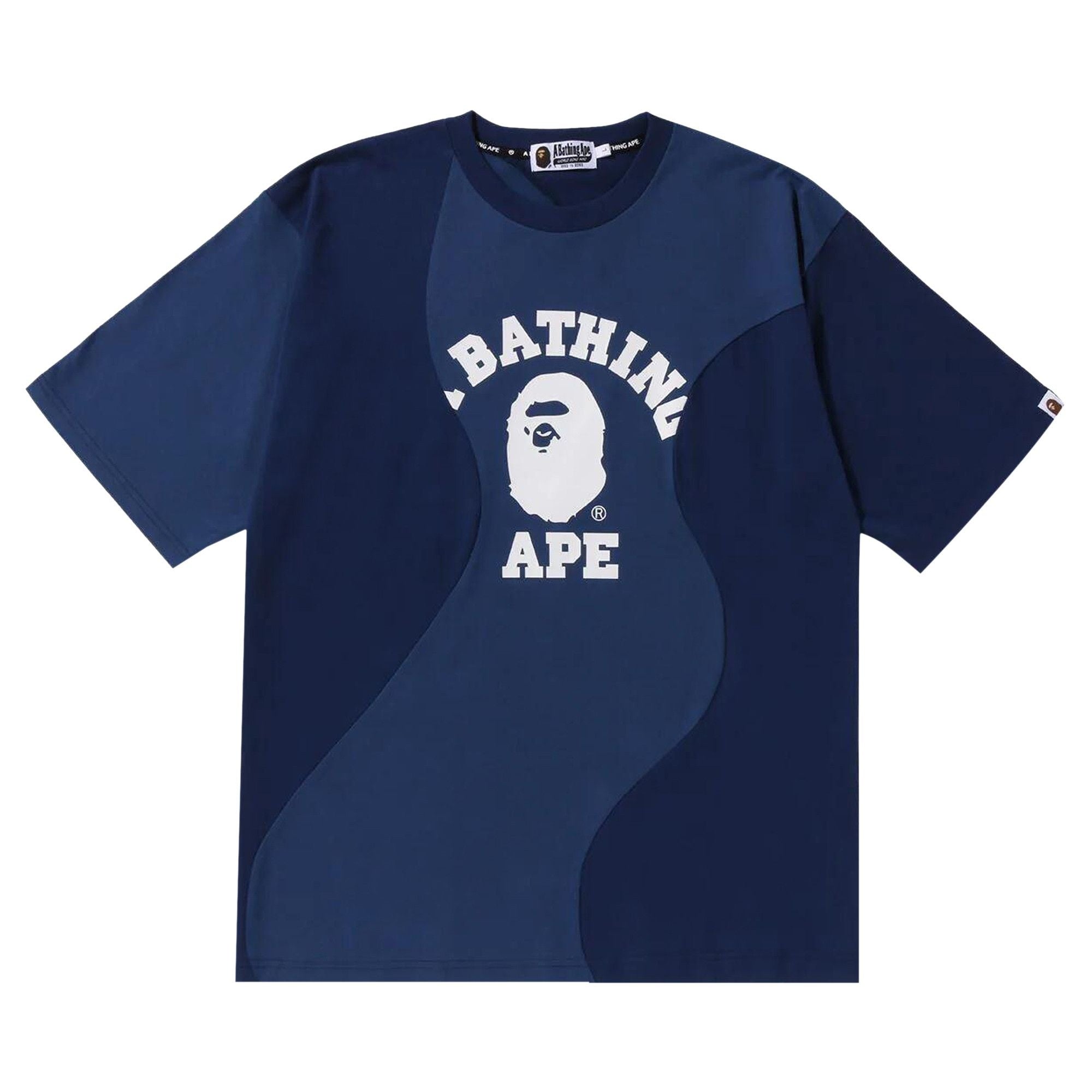 BAPE Cutting College Relaxed Fit Tee 'Navy'