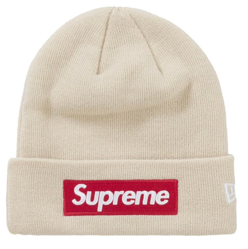 Supreme x New Era Box Logo Beanie 'Stone'