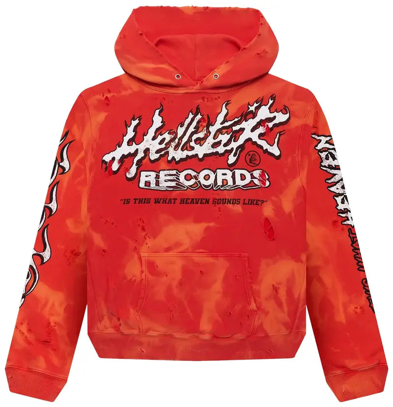 Hellstar Records Pullover Hoodie 'Lava'