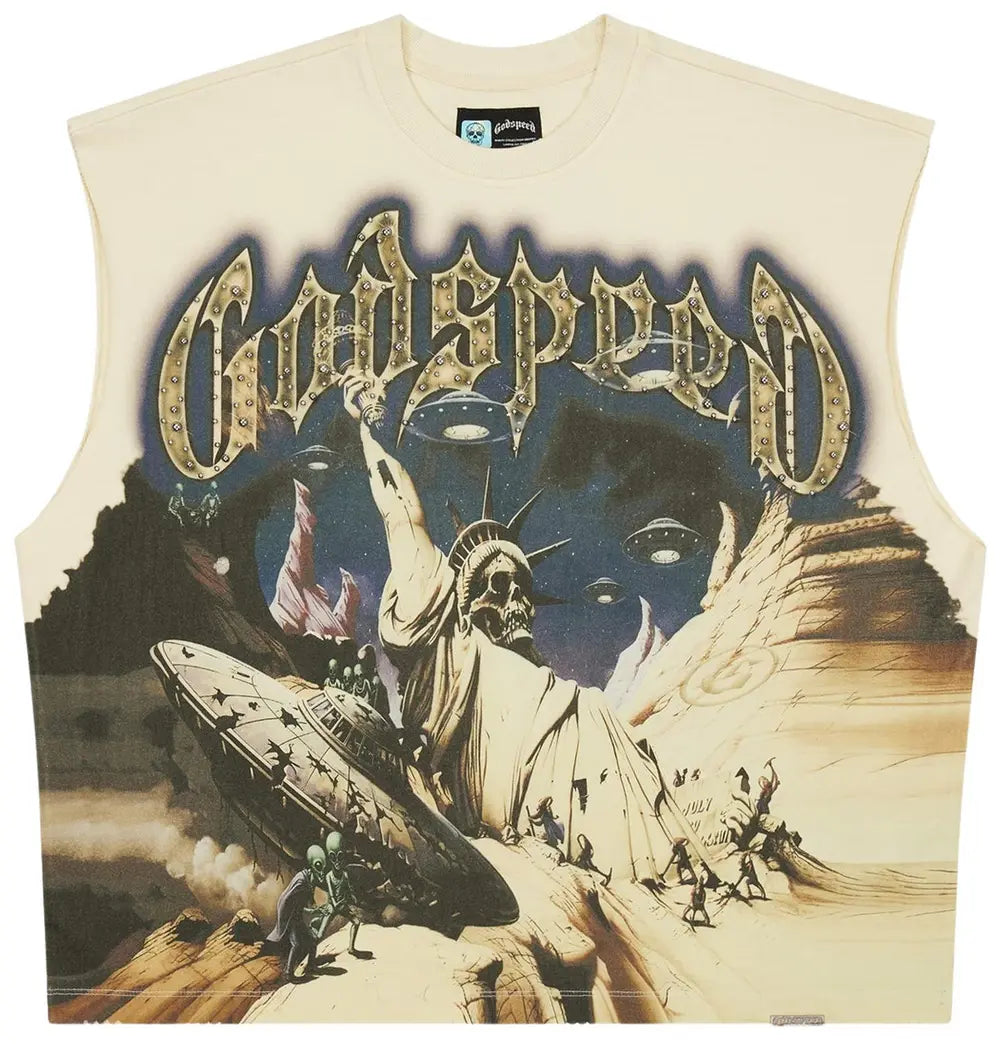Godspeed The Landing Sleeveless 'Bone'
