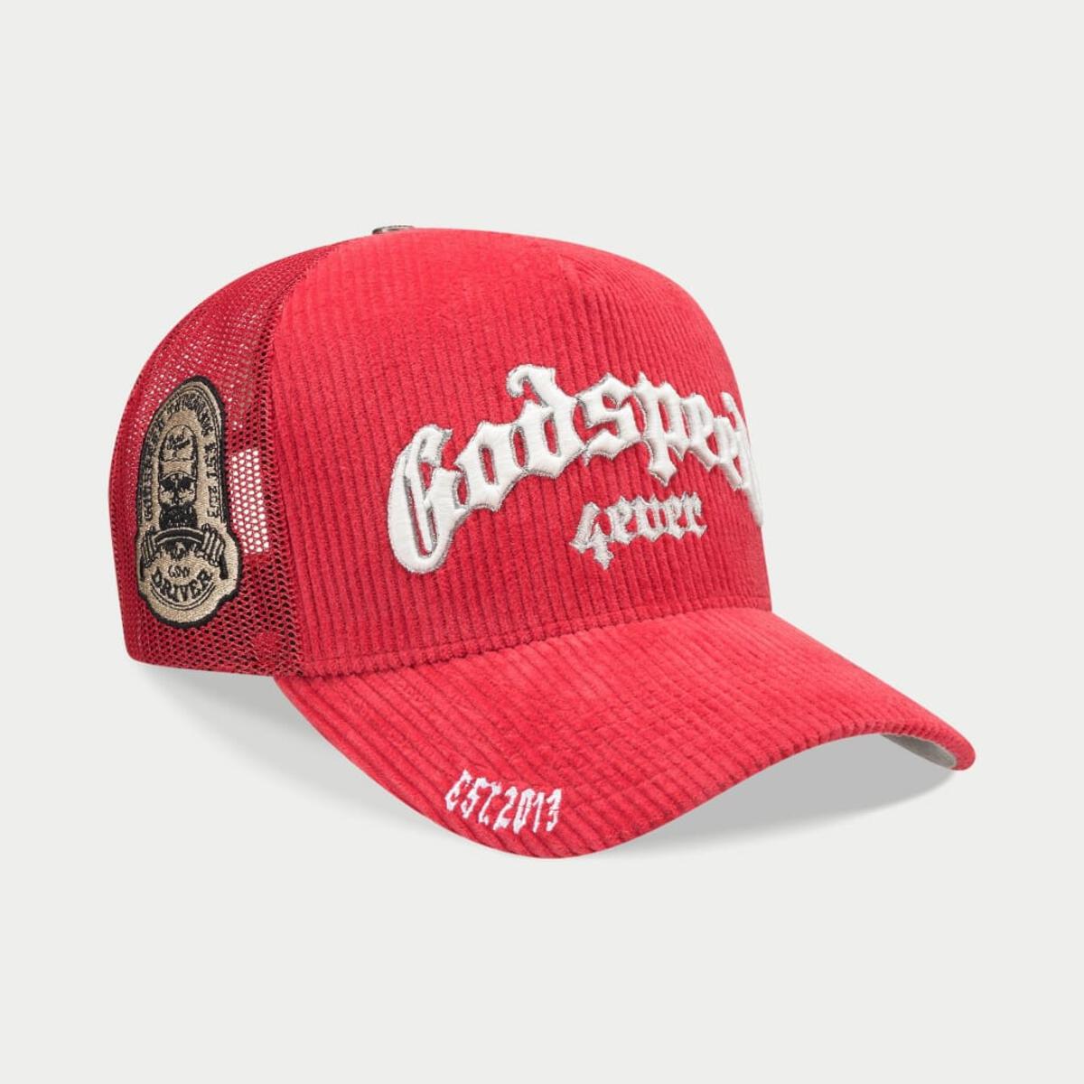 Godspeed GS FOREVER TRUCKER HAT Red Corduroy