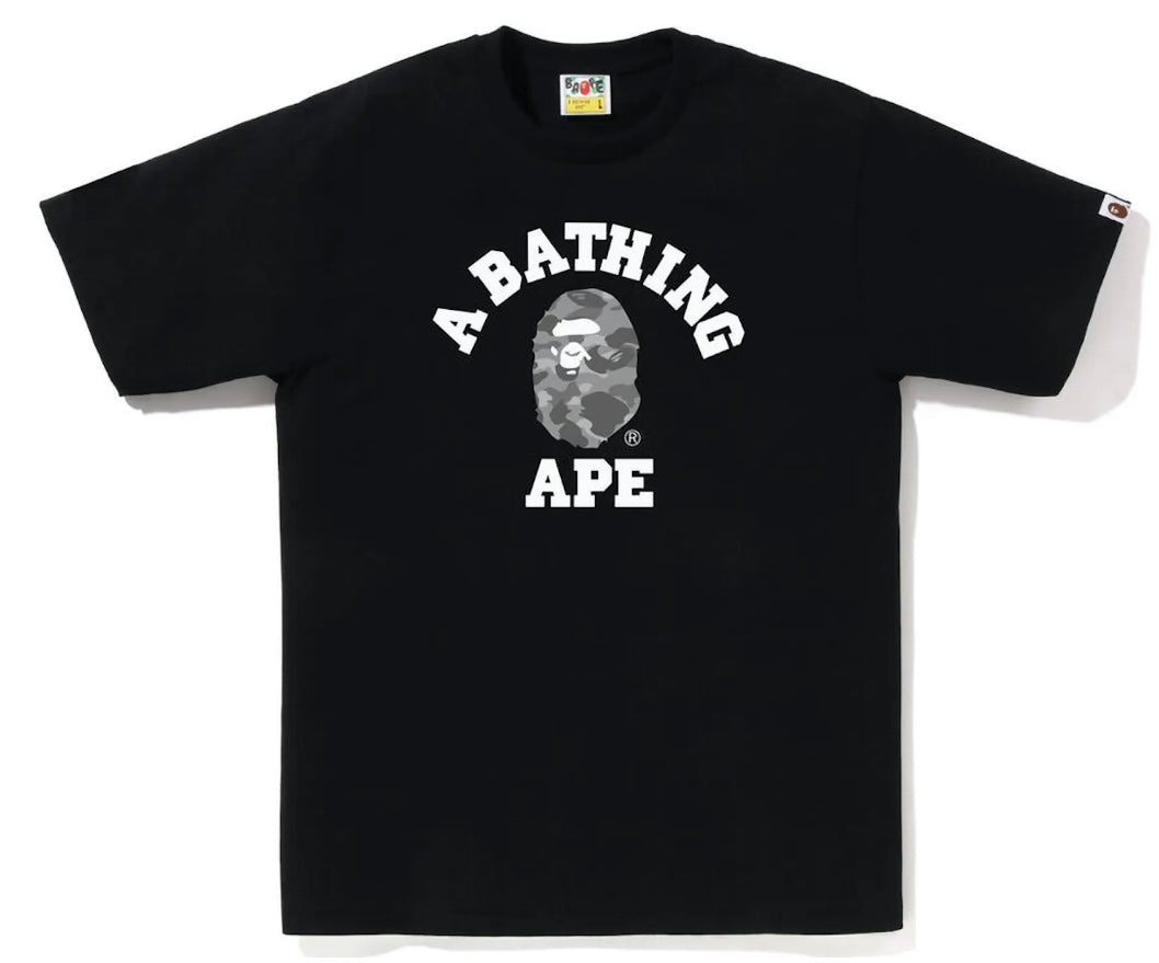 Bape ABC Ape Honeycomb Head Tee Black