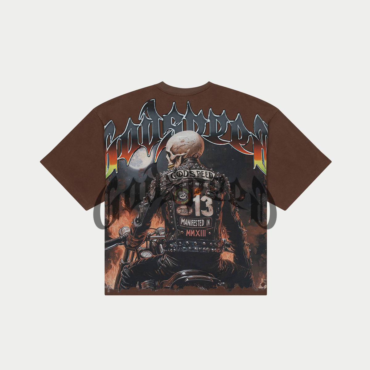 Godspeed Biker Nation Mocha Tee