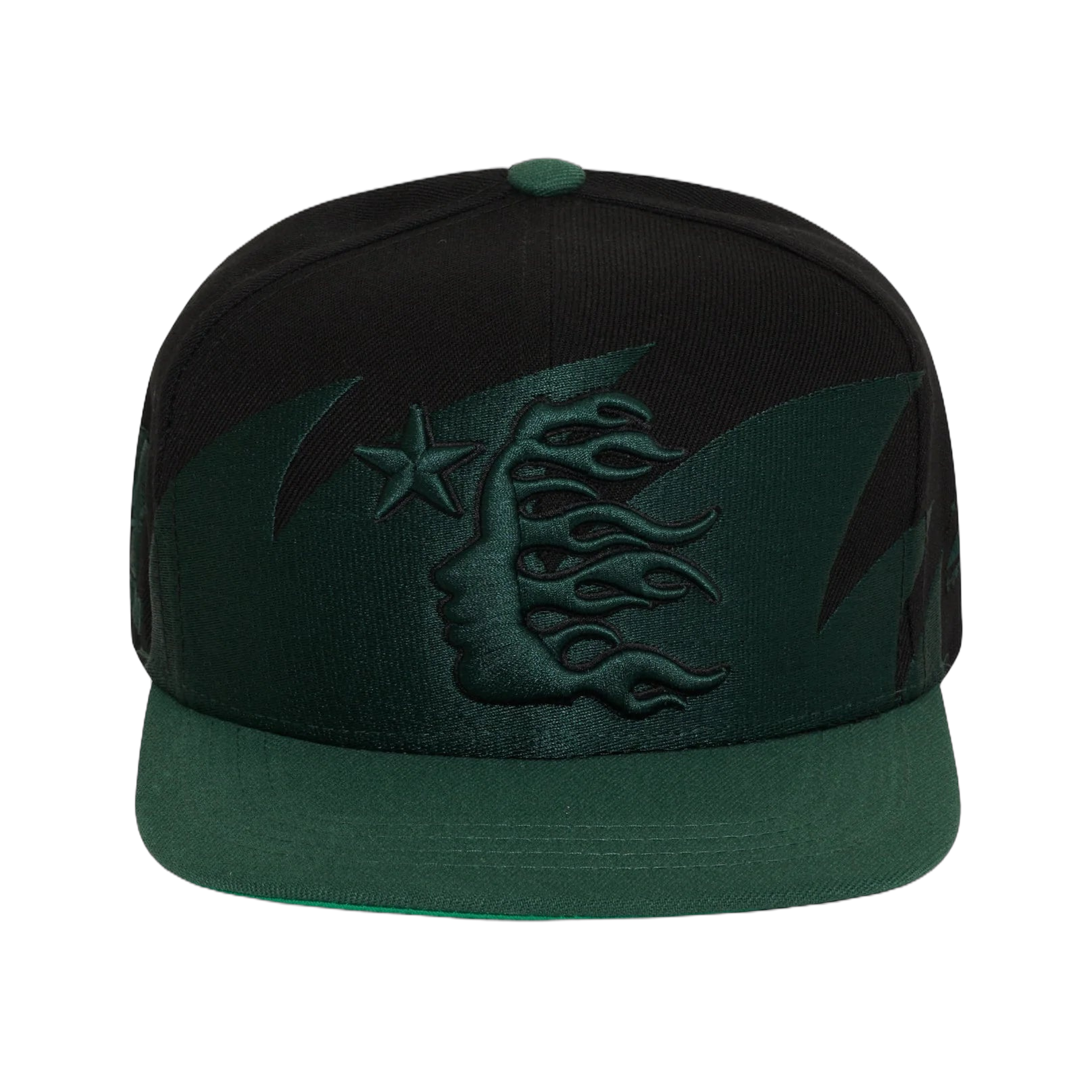 Hellstar Sharkteeth Snapback Hat 'Black/Green'
