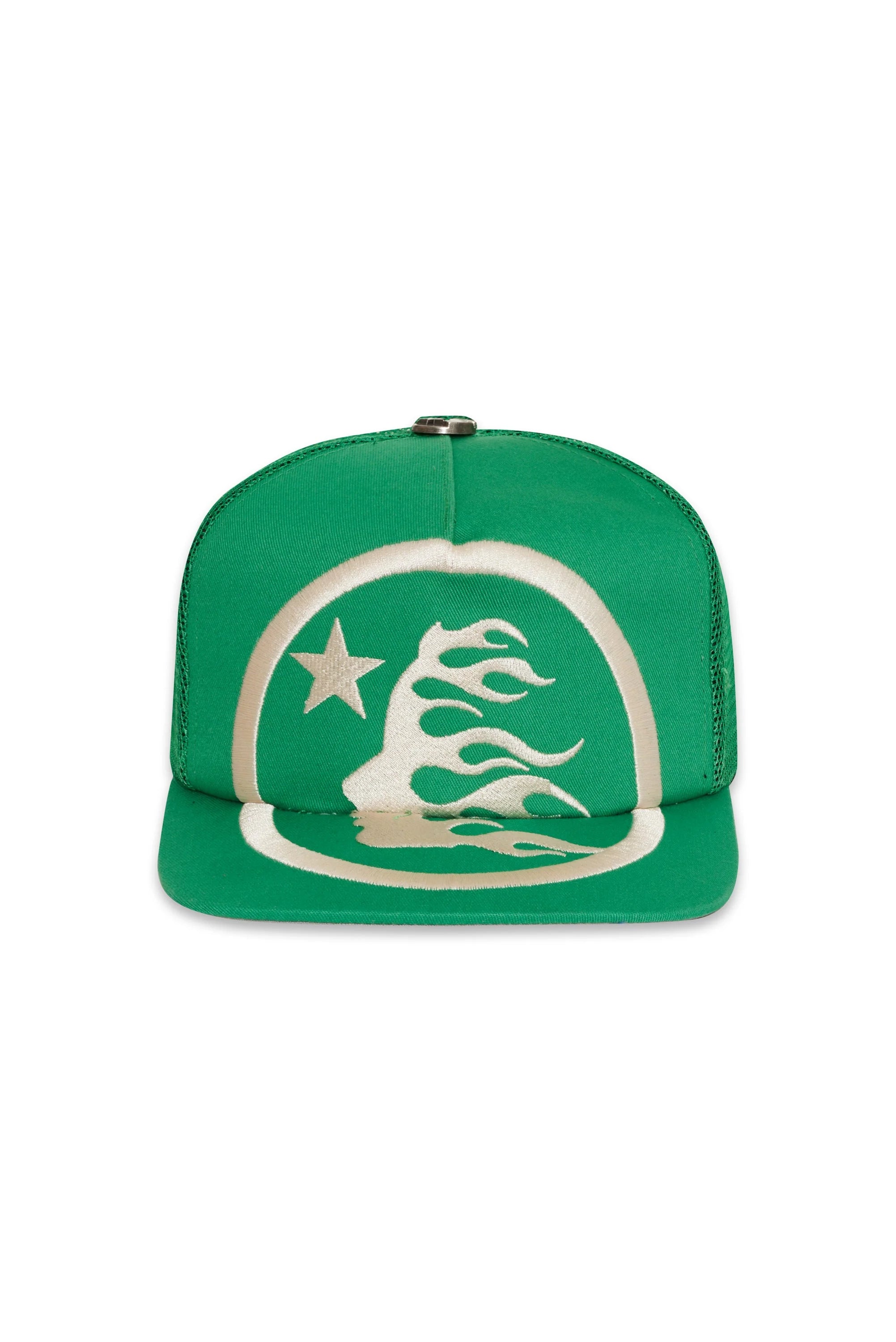 Hellstar Big Logo Trucker Snapback Hat 'Green'