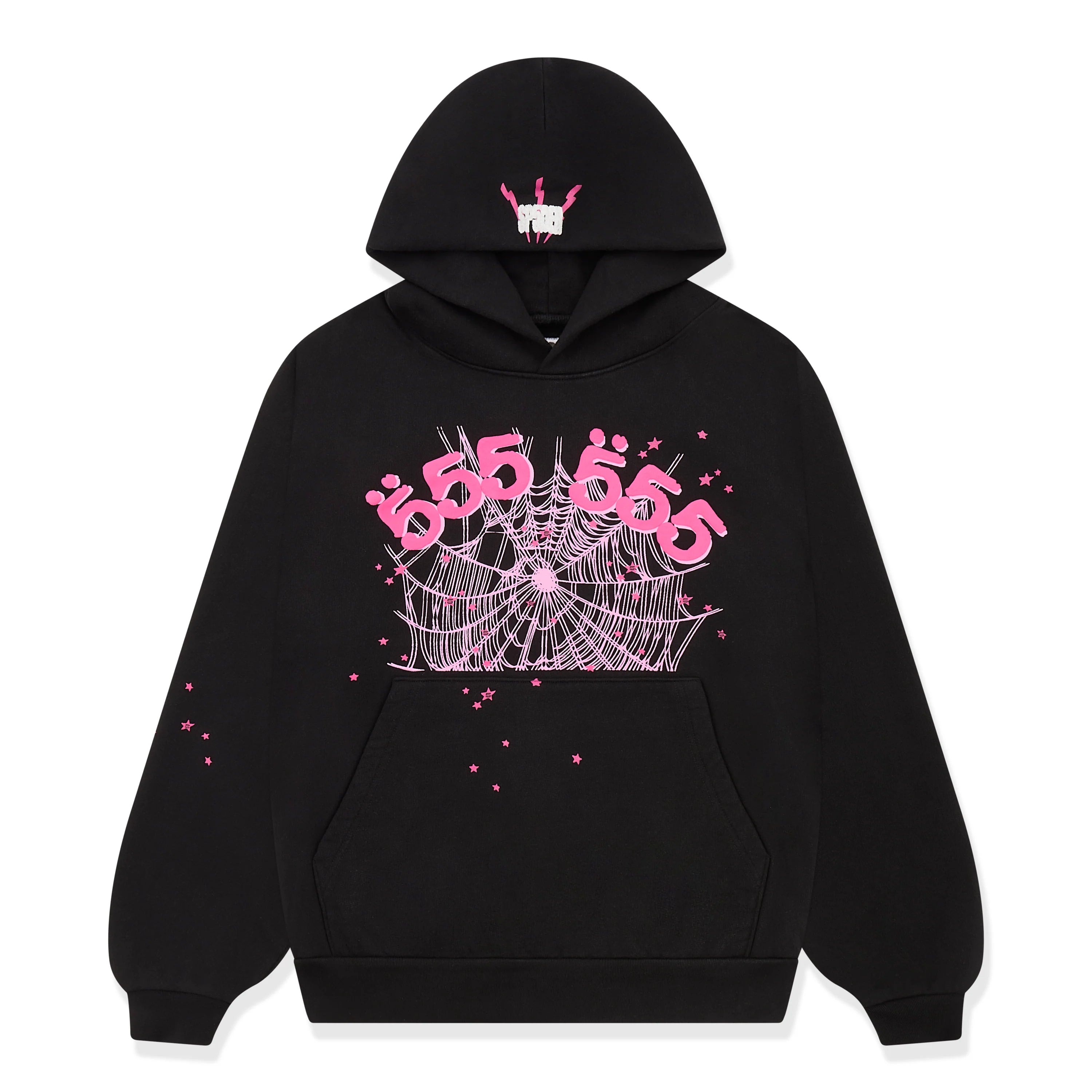 Sp5der 555 Hoodie Pink Black