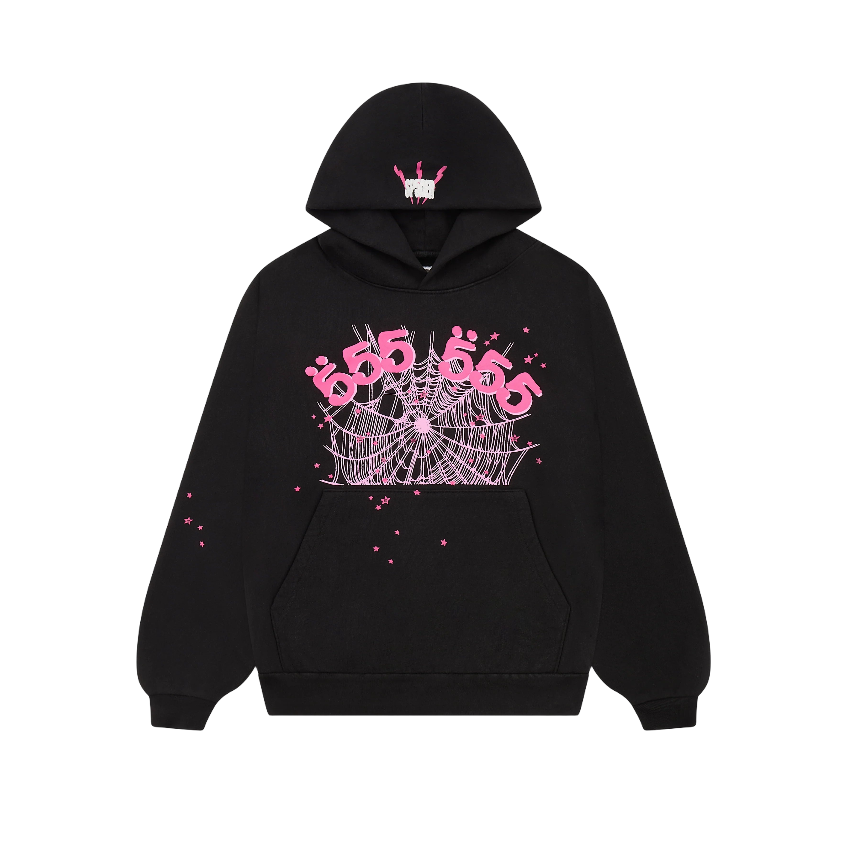 Sp5der 555 Hoodie Pink Black