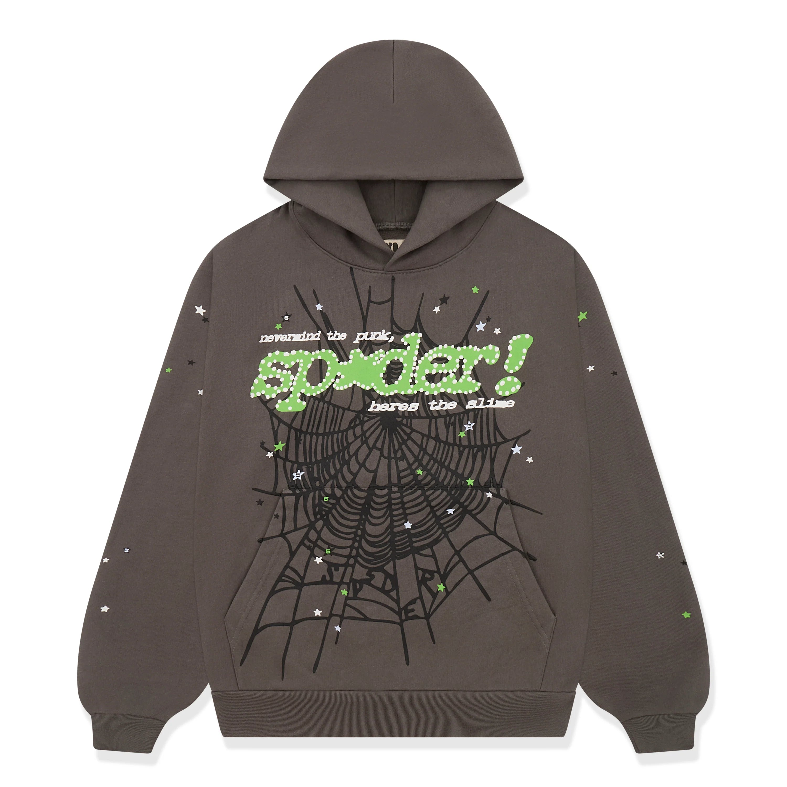 Sp5der P*nk Hoddie Slate Grey