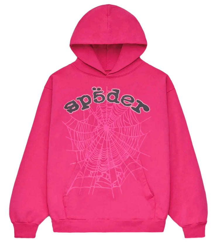 Sp5der Legacy Hoodie Pink/Black