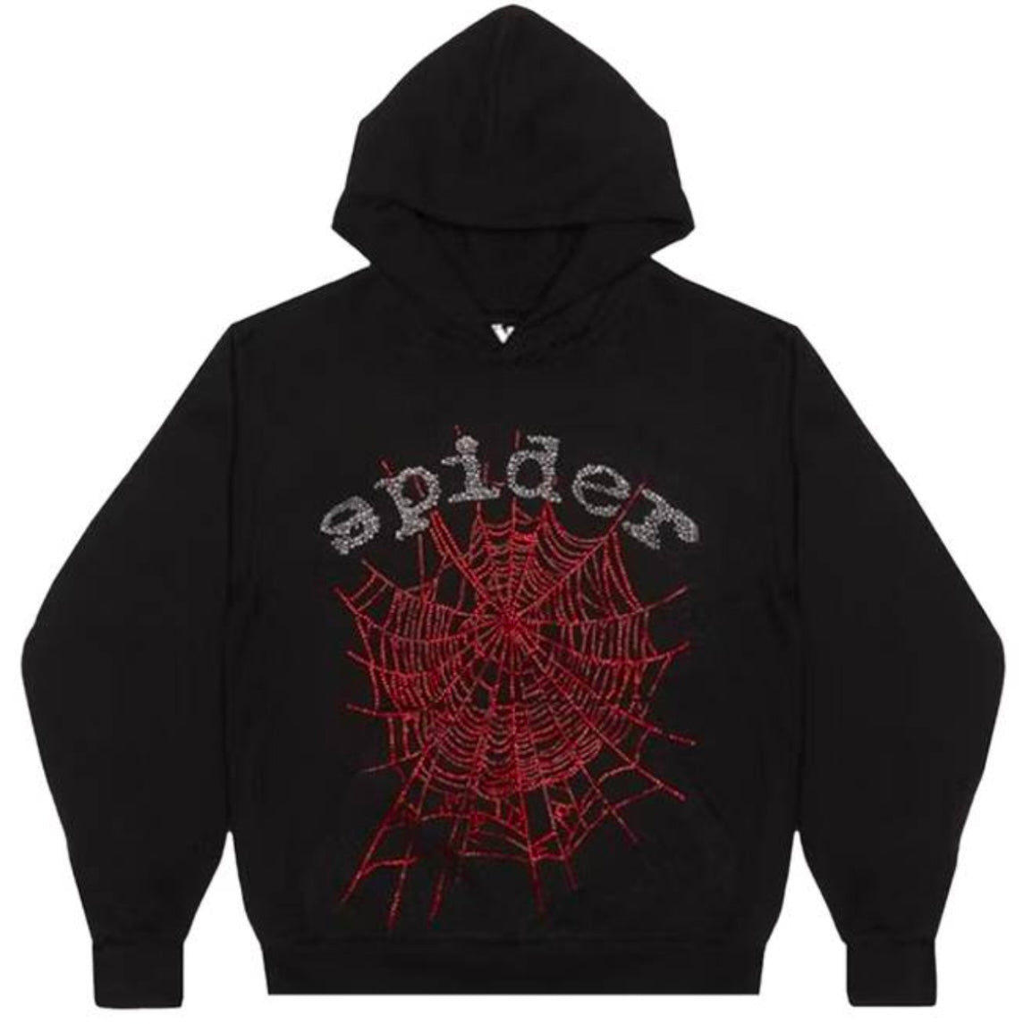 Sp5der OG Rhinestone Hoodie 'Black'