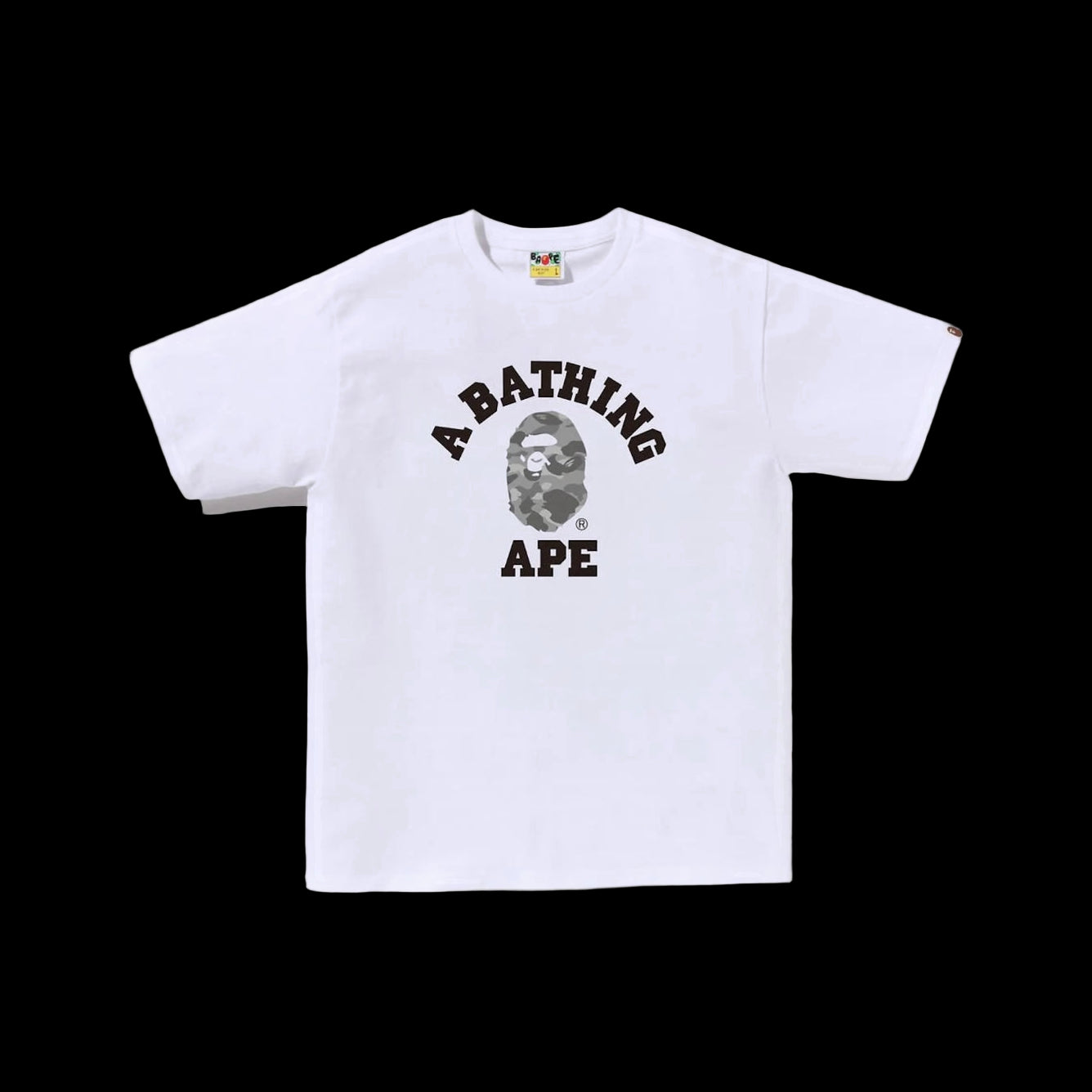 Bape ABC Ape Honeycomb Head Tee White