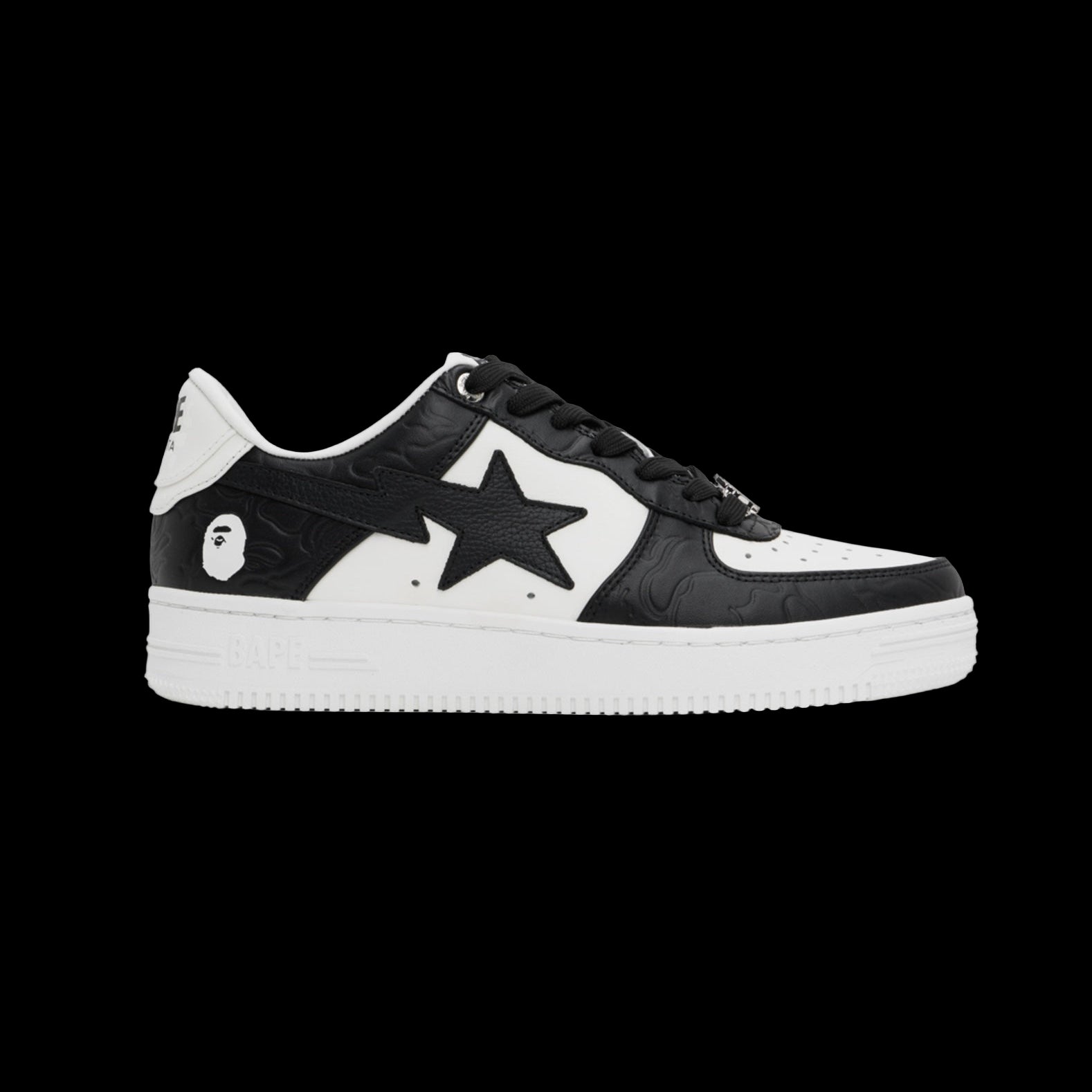 Bapesta White & Black Sta #4