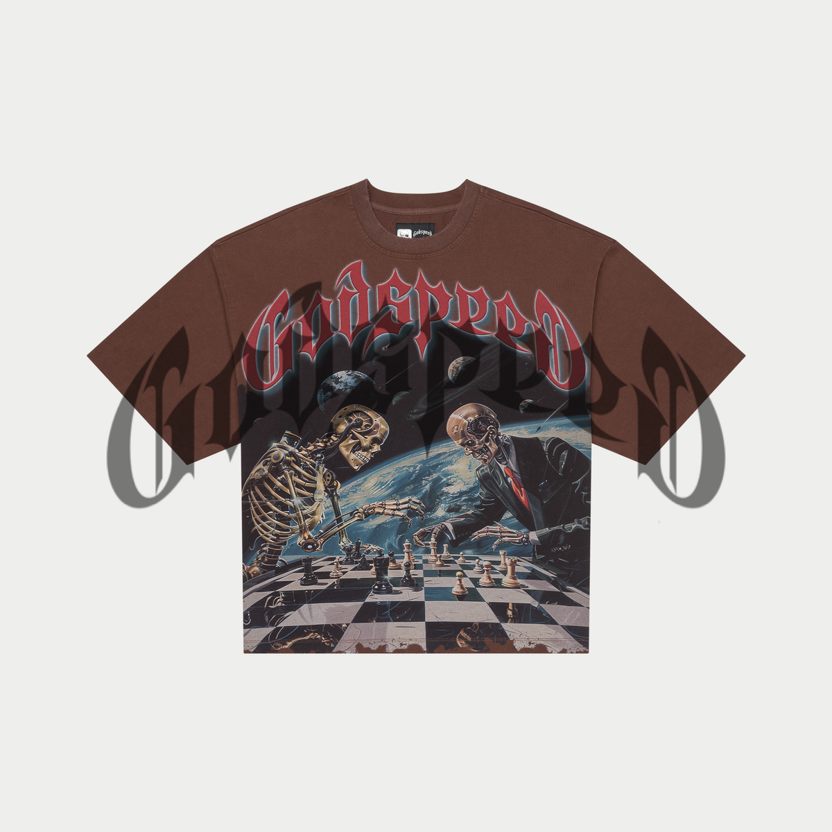 Godspeed Checkmate Tee Brown