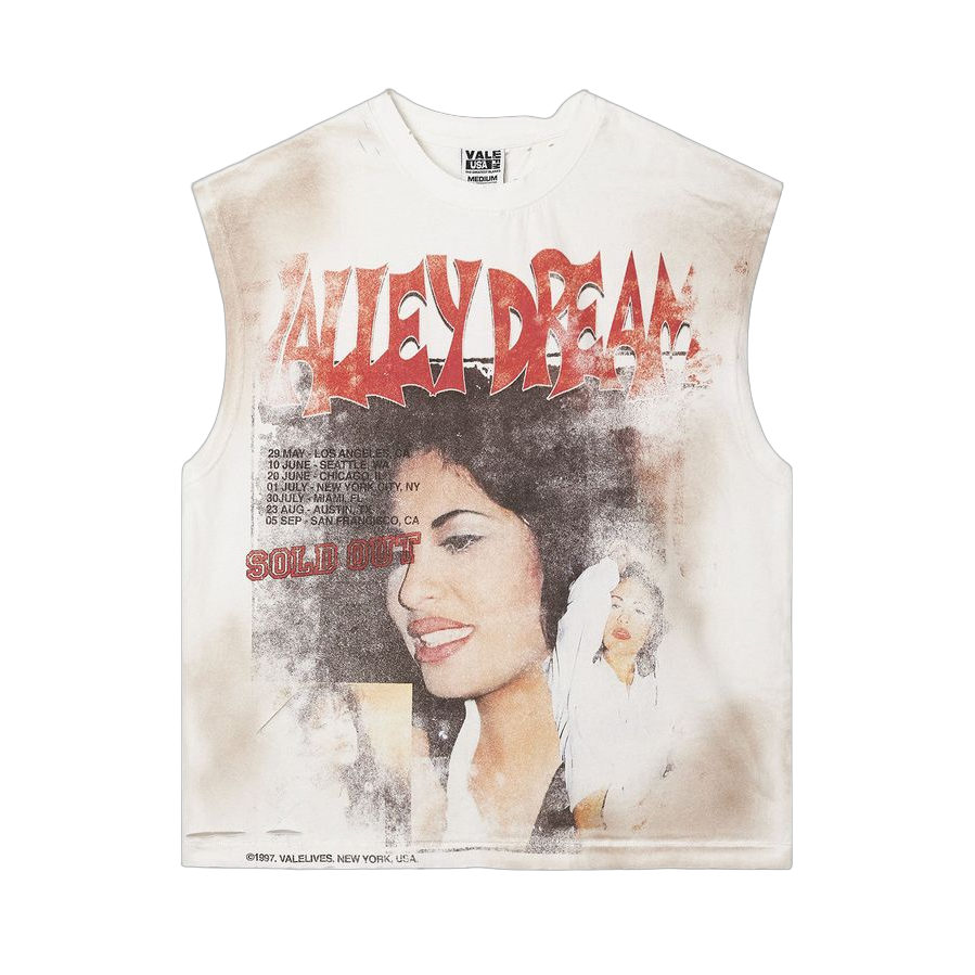 Vale Forever La Flor Muscle Tee 'White'