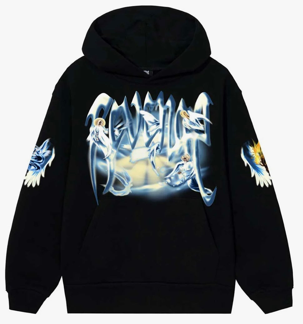 Revenge Angel Arch Logo Hoodie Black