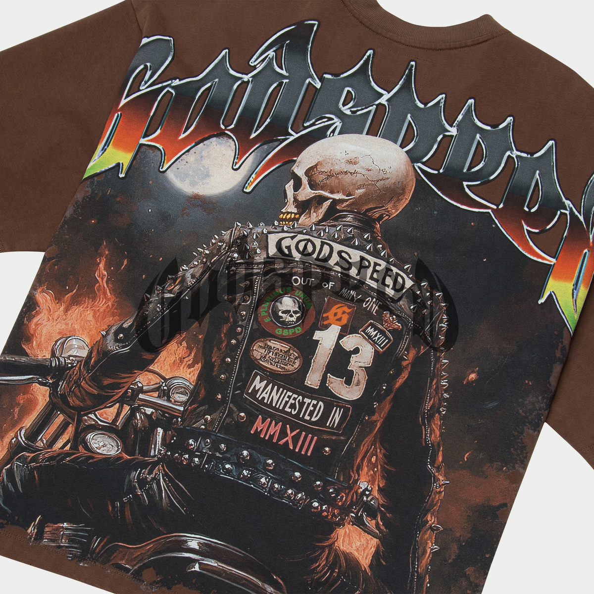 Godspeed Biker Nation Mocha Tee