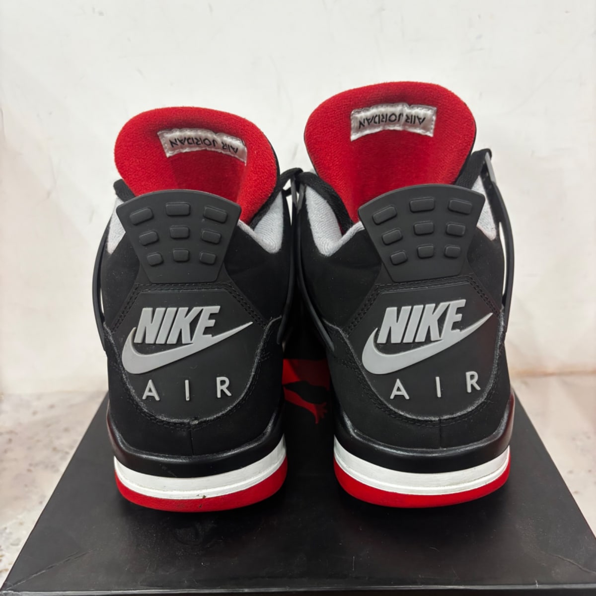 Jordan Air Jordan 4 Retro OG 'Bred' 2019 Size 10.5/12W (Moderately Worn Pre-Owned) - front