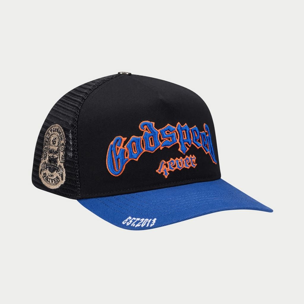 Godspeed GS FOREVER TRUCKER HAT Black/Blue/Orange