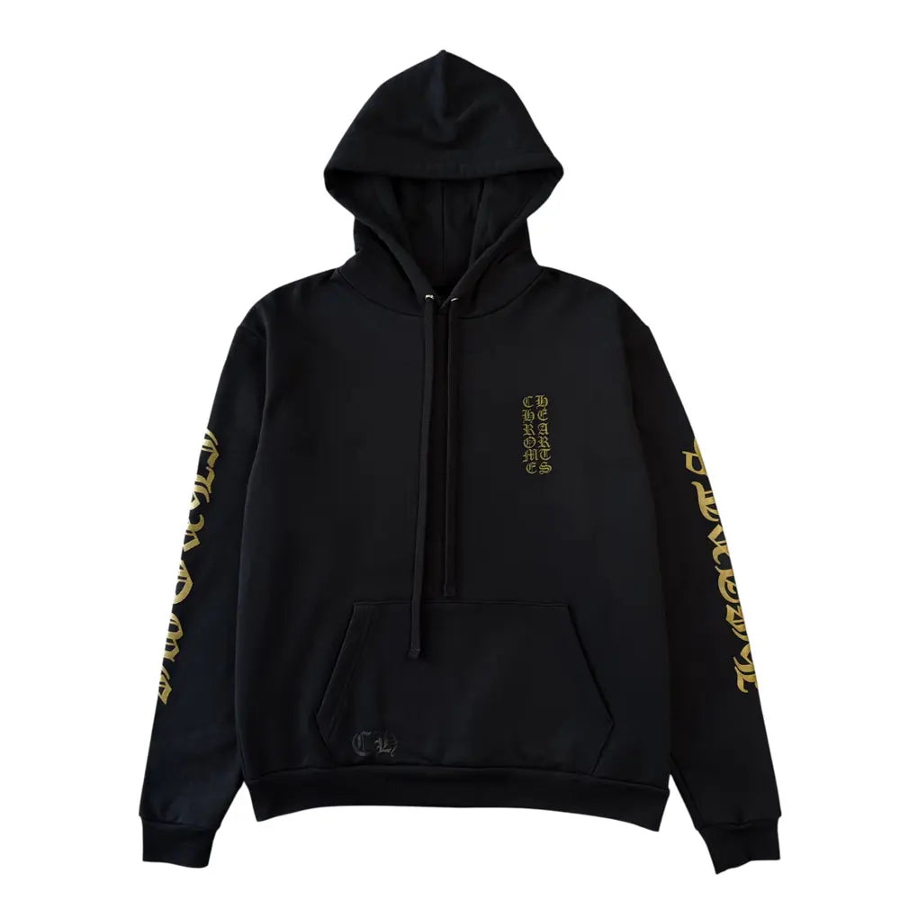 Chrome Hearts Vertical Logo Hoodie Black/Army Green