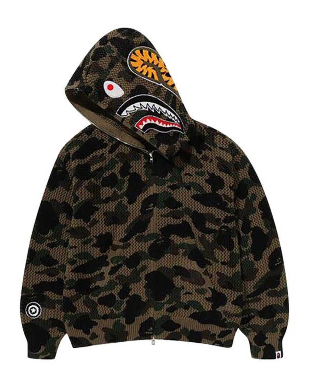 Bape 1st Camo Crochet Shark Full Zip Hoodie